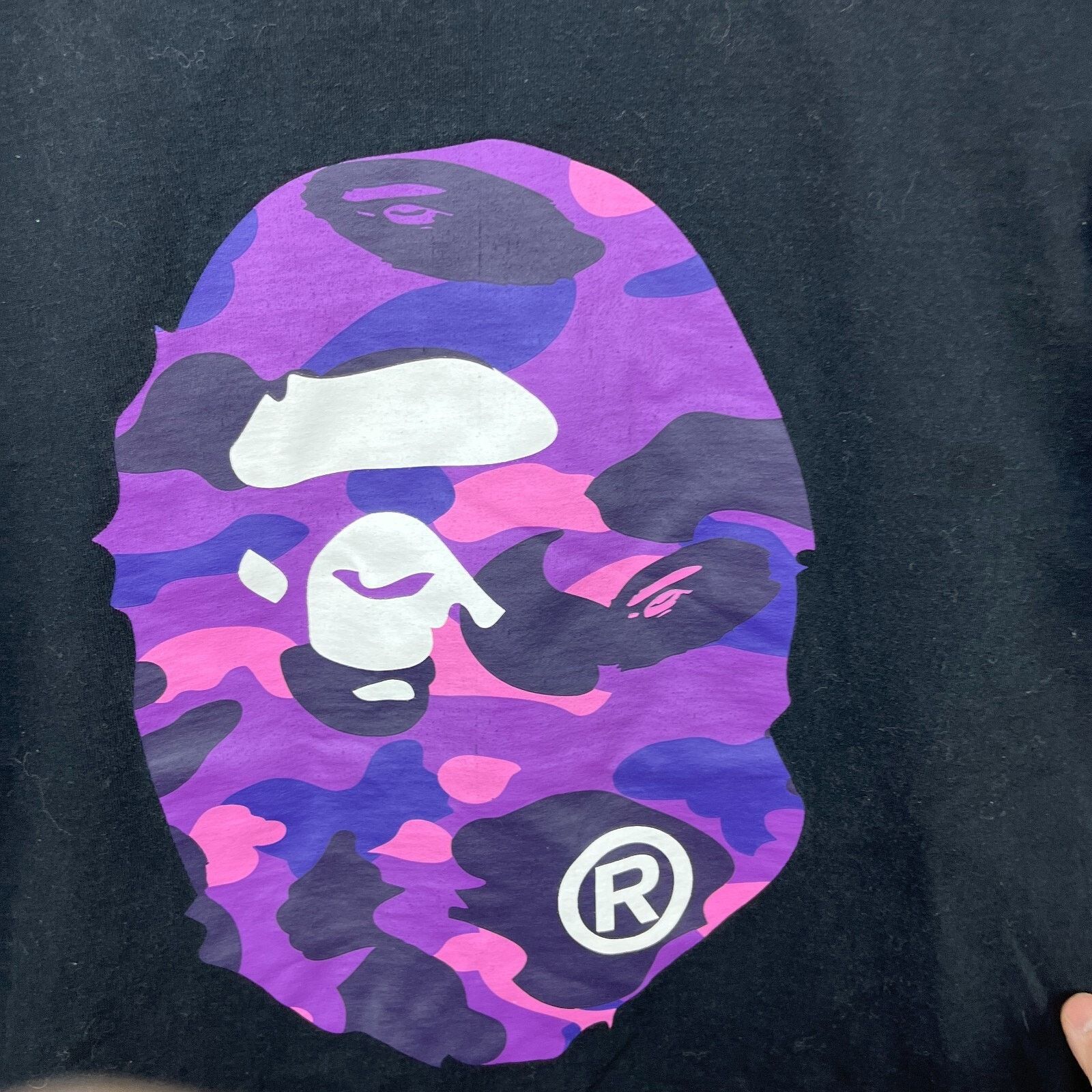 Bape × Vintage BAPE Purple Camo Big Ape Head T Shirt XL A Bathing Size US XL / EU 56 / 4 - 4 Thumbnail
