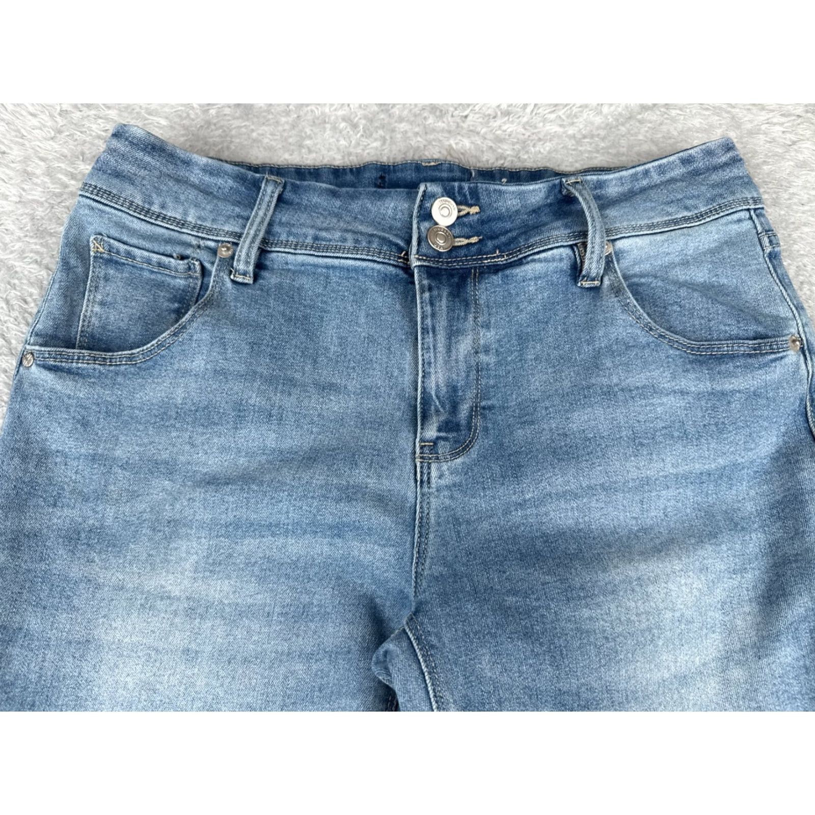 Hudson HUDSON Jeans Women 30 Blue Denim Straight Leg Jeans Mid Rise 5-Pocket Cotton Blend Regular Womens Size 30" / US 8 / IT 44 - 4 Thumbnail
