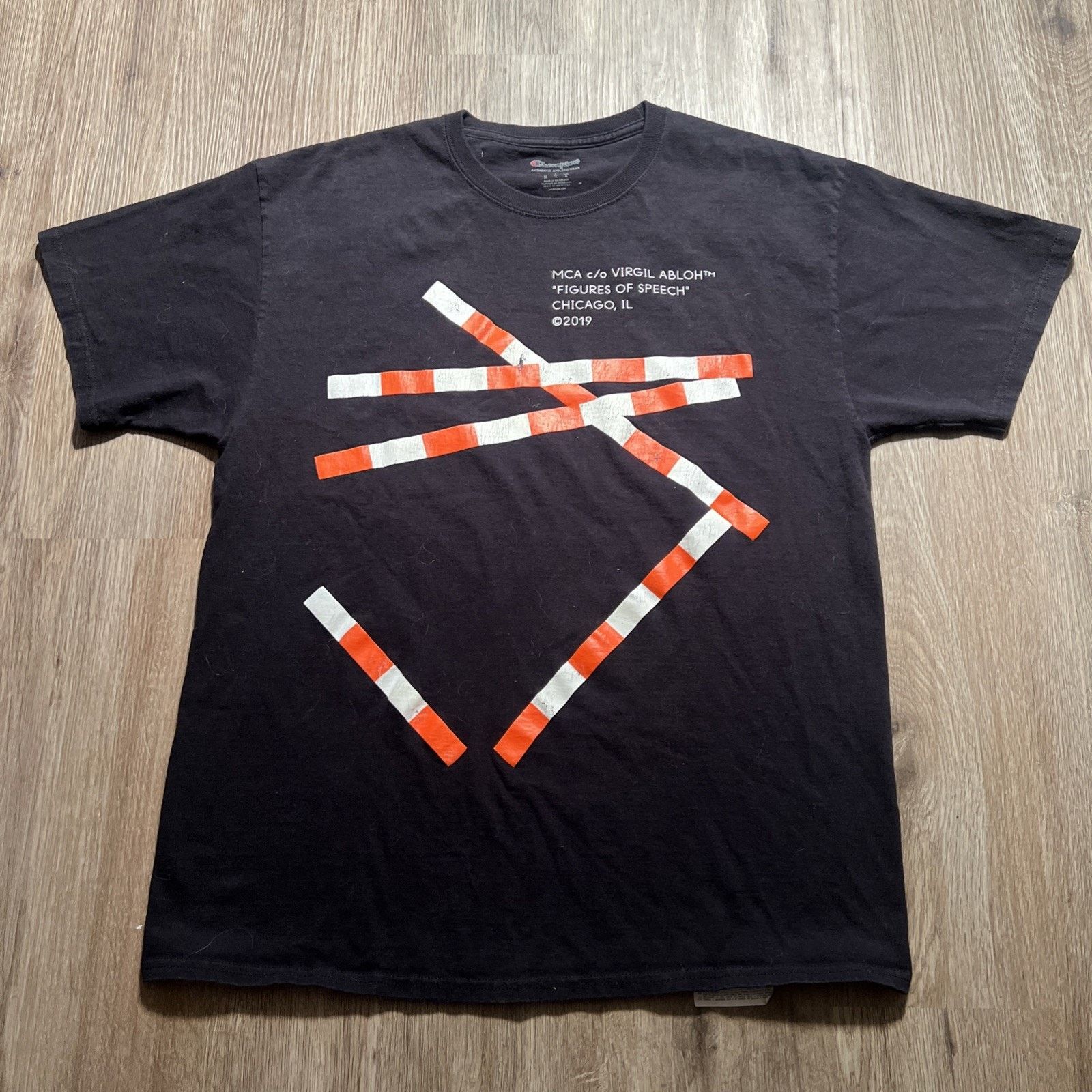 Virgil Abloh Virgil Abloh x MCA Figures of speech tape T Shirt Champion Size US M / EU 48-50 / 2 - 7 Thumbnail