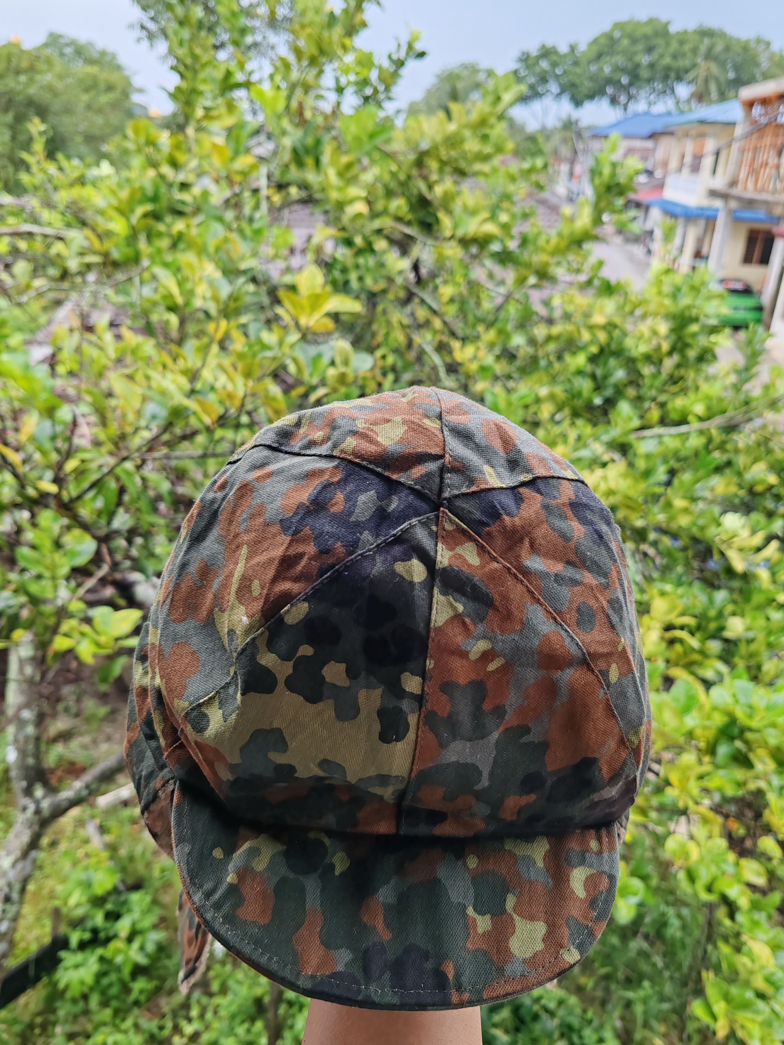 Vintage Genuine German Army Cold Weather Hat in Flecktarn Camo Size ONE SIZE - 5 Thumbnail