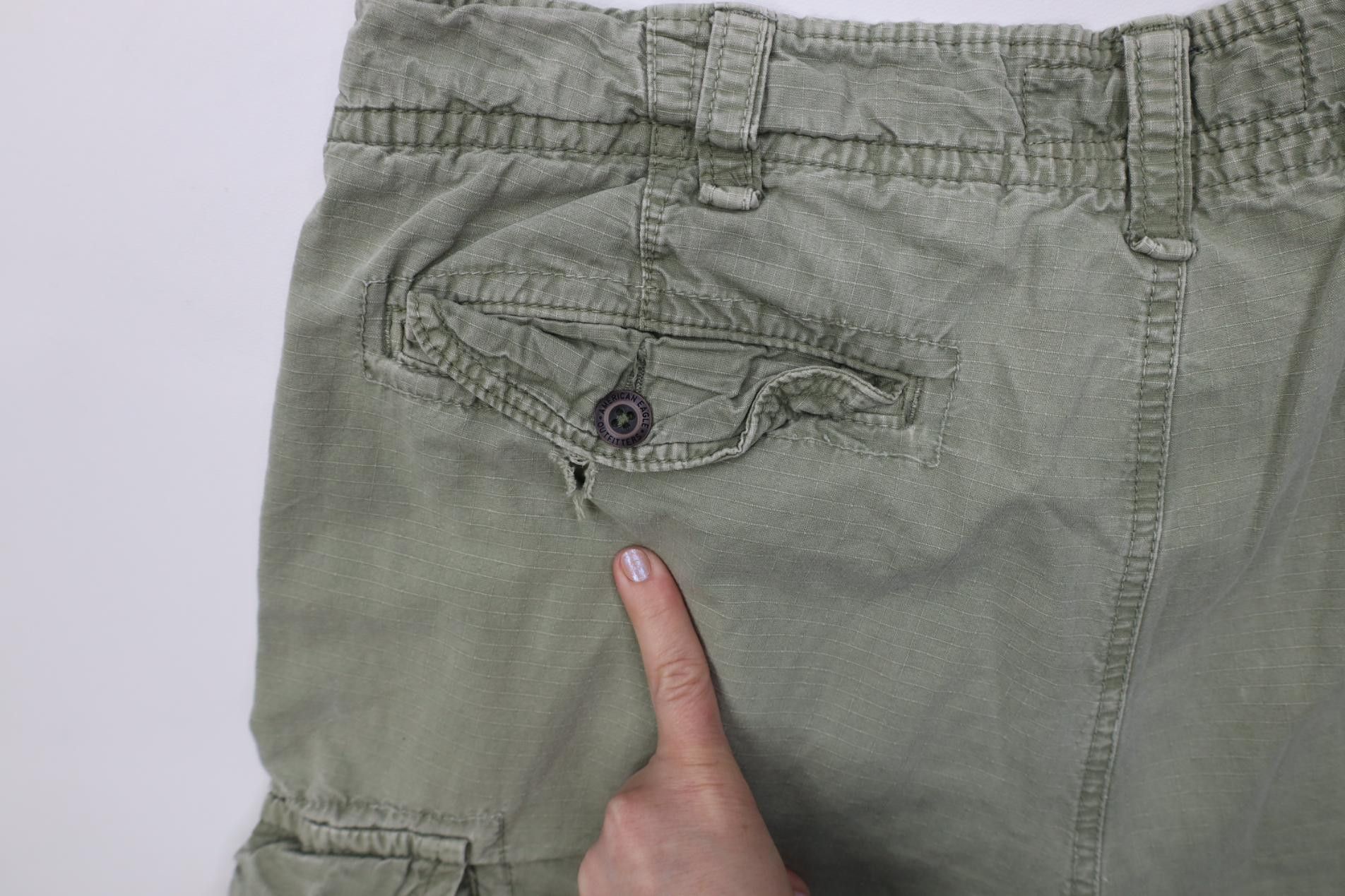 American Eagle Outfitters Vintage Y2K American Eagle Outfitters Ripstop Cargo Shorts Size US 38 / EU 54 - 14 Thumbnail