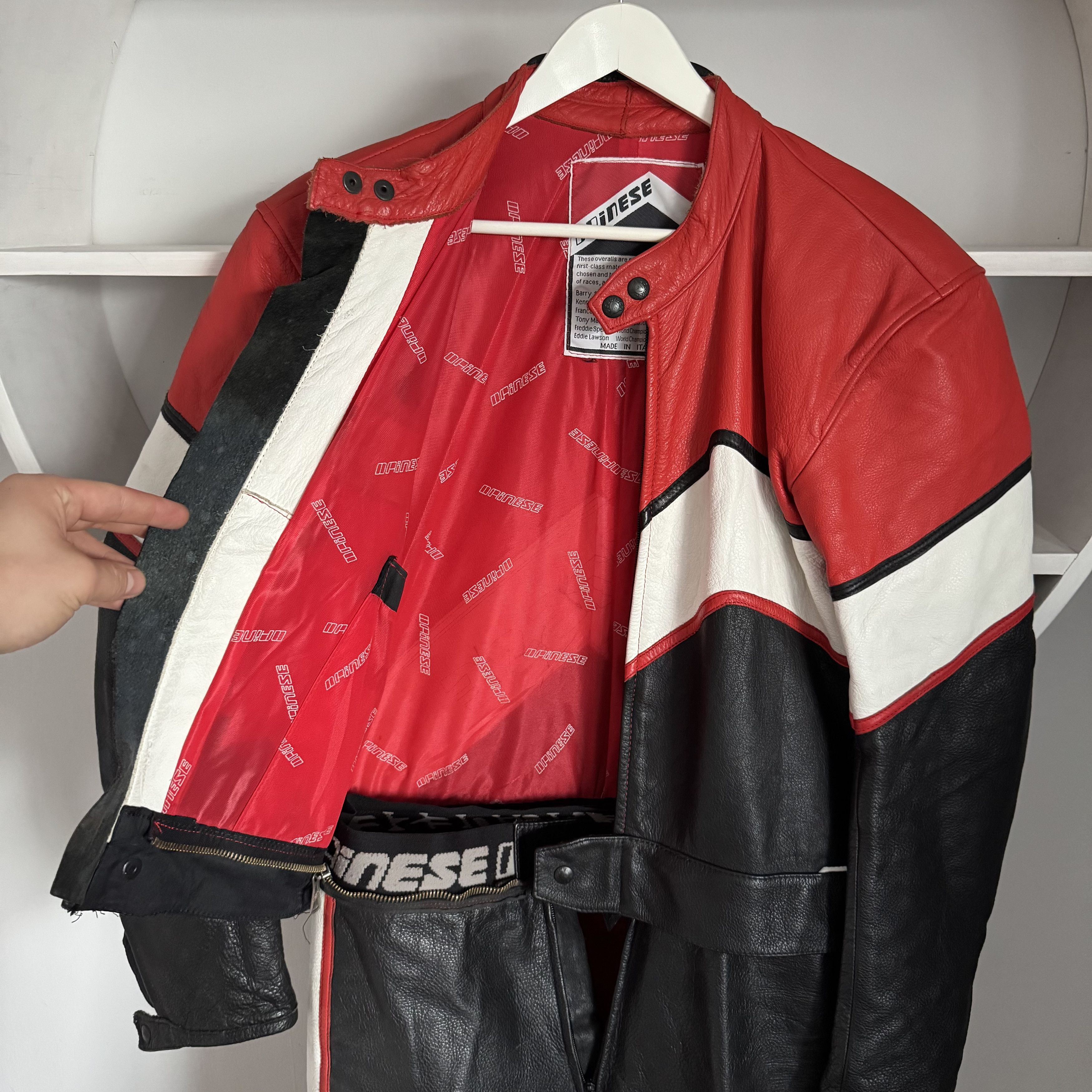 Dainese Vintage DAINESE Moto Suit – Jacket + Pants – Leather Logo Size 46R - 25 Thumbnail