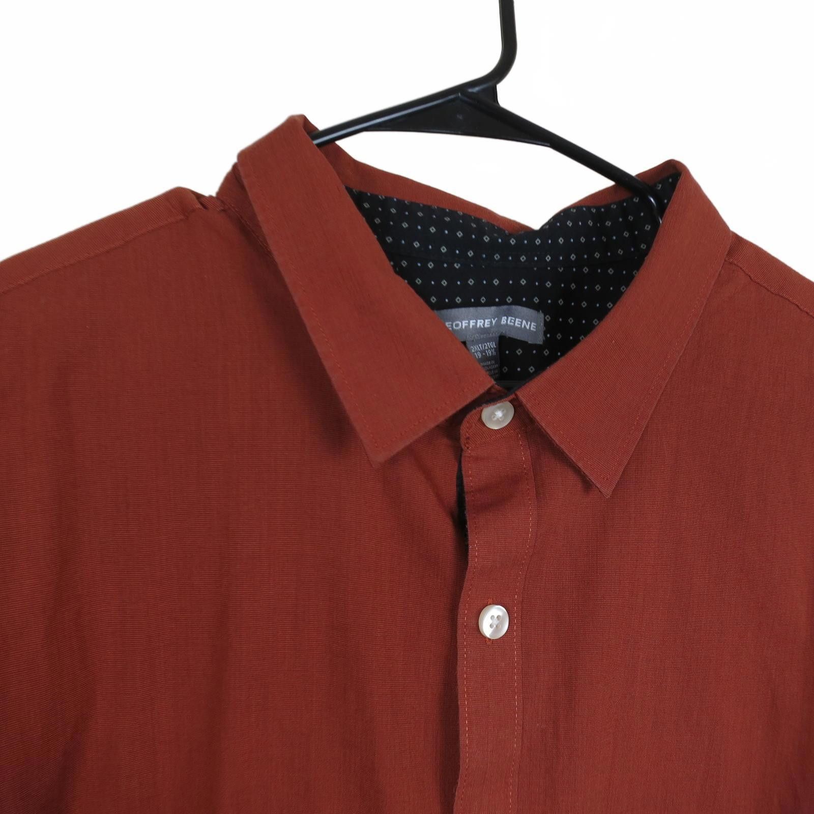 Other Geoffrey Beene Men's Rust Button-Down Shirt Size 48R - 3 Thumbnail