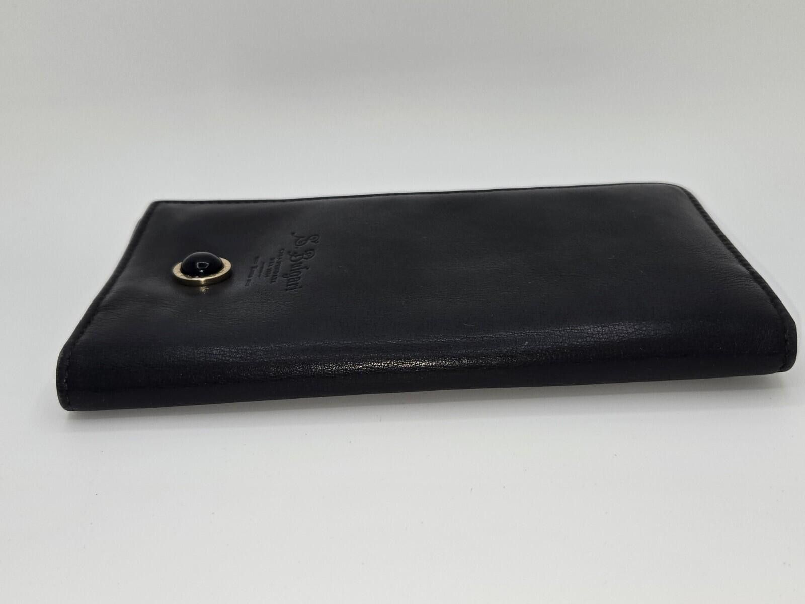 Bvlgari Bvgari Vintage Black Leather Long Wallet Bifold Card Holder Size ONE SIZE - 3 Thumbnail