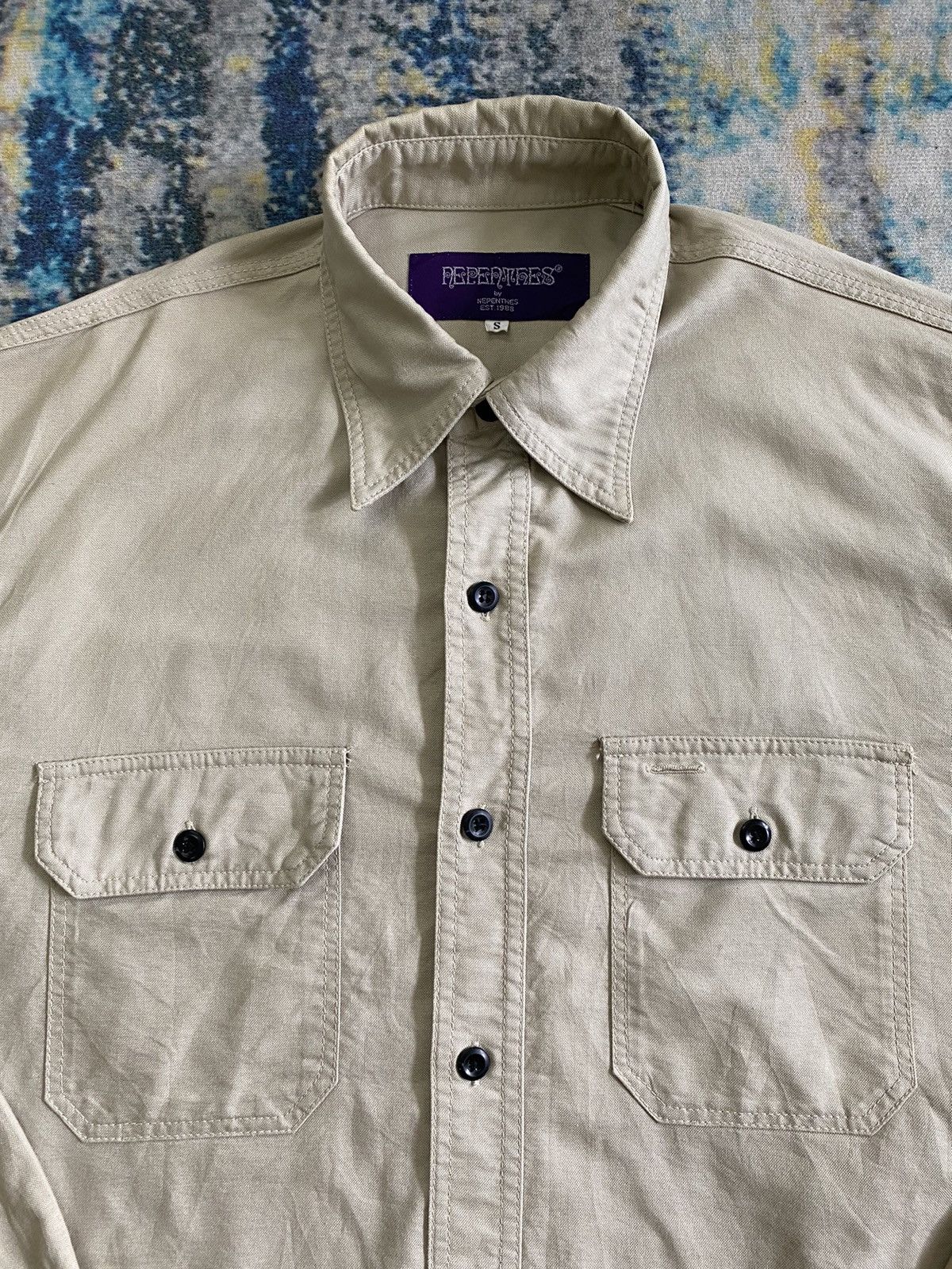 Japanese Brand × Needles × Nepenthes Nepenthes Work Shirt w Double Pocket Size US S / EU 44-46 / 1 - 2 Thumbnail