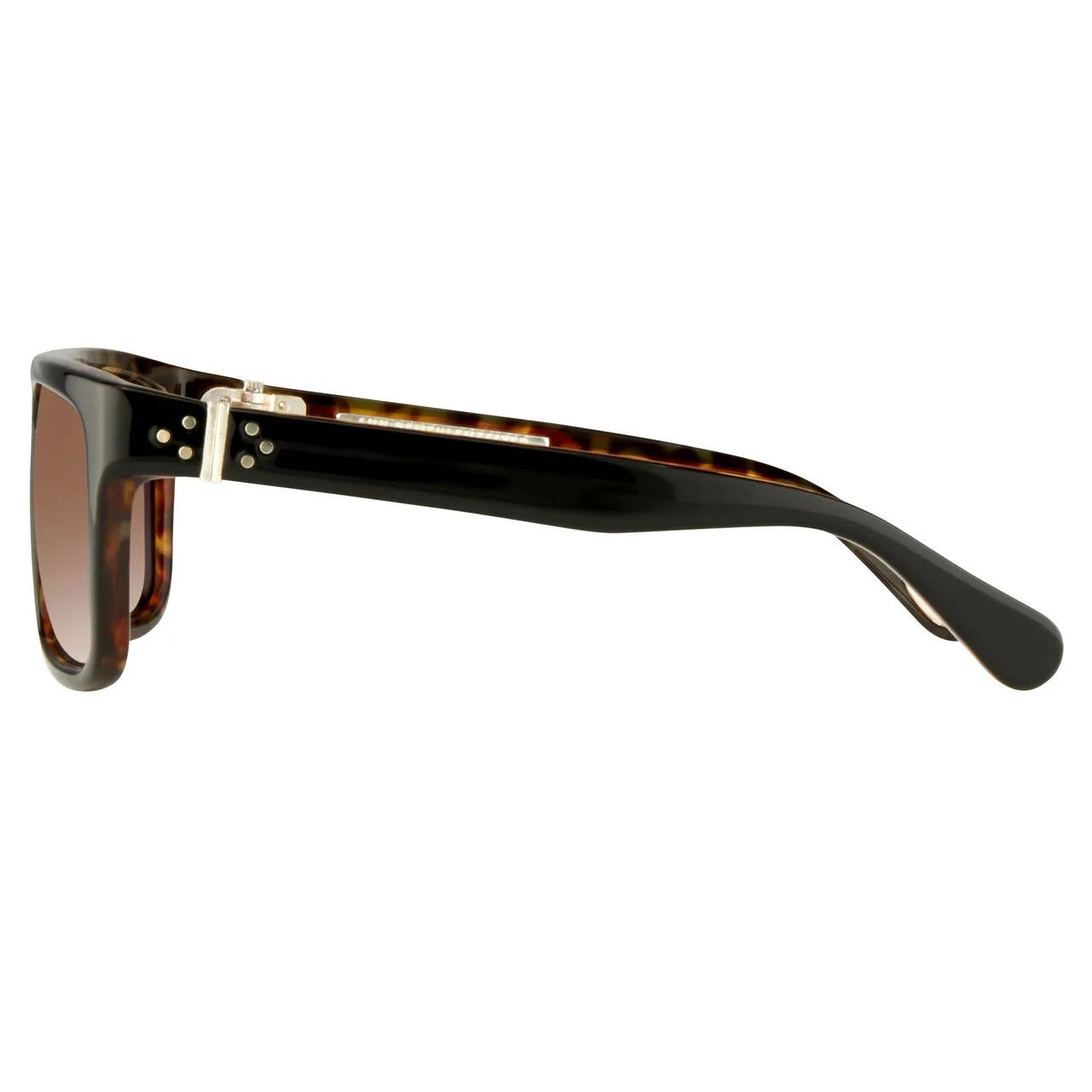 Ann Demeulemeester Ann Demeulemeester Sunglasses Flat Top Black and Brown Size ONE SIZE - 9 Thumbnail