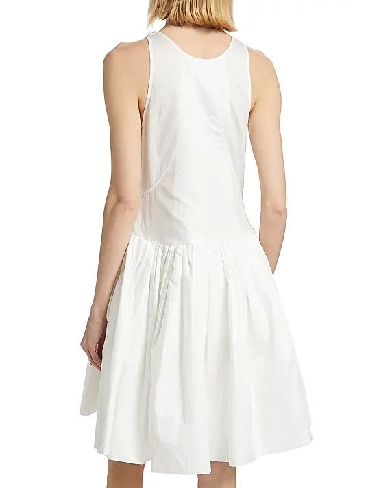 Jil Sander o1y0925 Sleeveless Mini Dress in White Size XS / US 0-2 / IT 36-38 - 4 Thumbnail