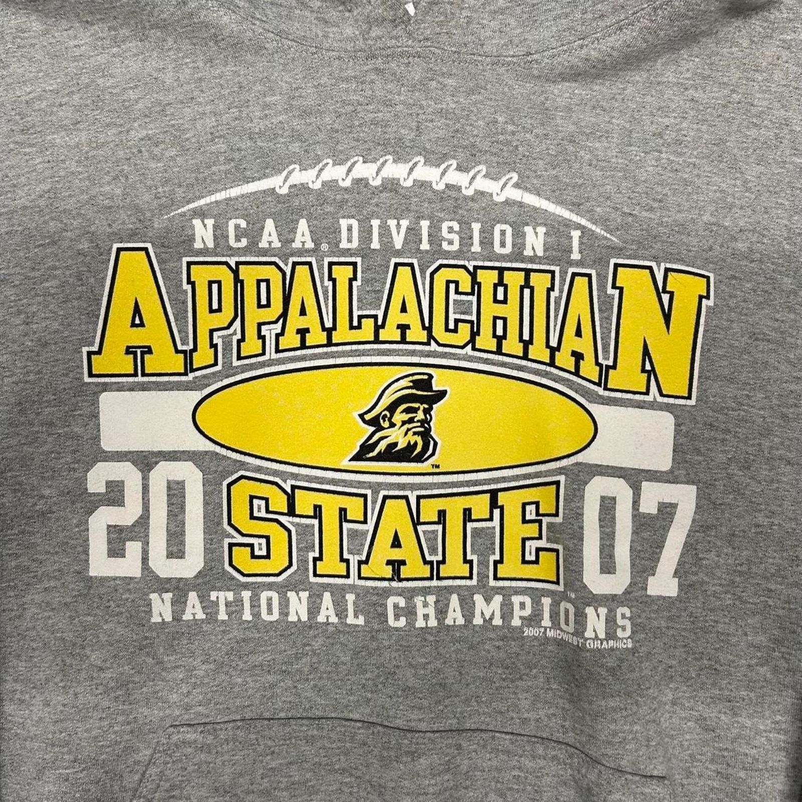 Gildan 2007 Grey and yellow Gildan Appalachian State hoodie Size US S / EU 44-46 / 1 - 2 Thumbnail