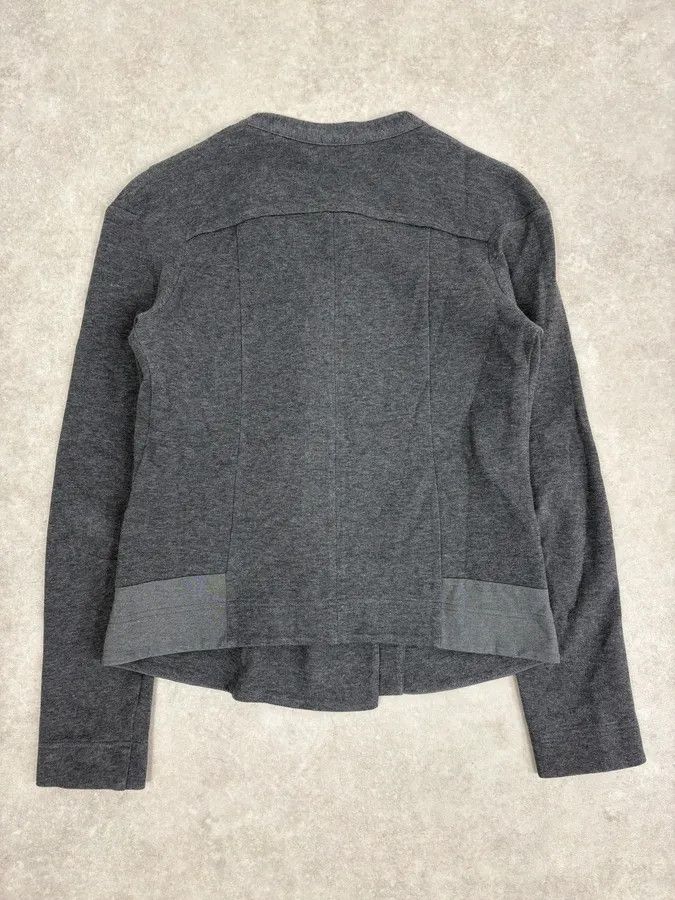 Marithe + Francois Girbaud 2000s Marithé + François Girbaud Grey Asymmetrical Blazer Jacket Size M / US 6-8 / IT 42-44 - 6 Thumbnail