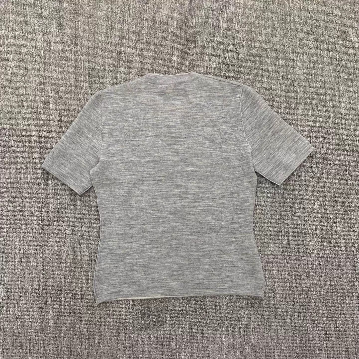 Fendi Fendi FF Gray Double-Sided Knit Short-Sleeve Size XS / US 0-2 / IT 36-38 - 2 Thumbnail