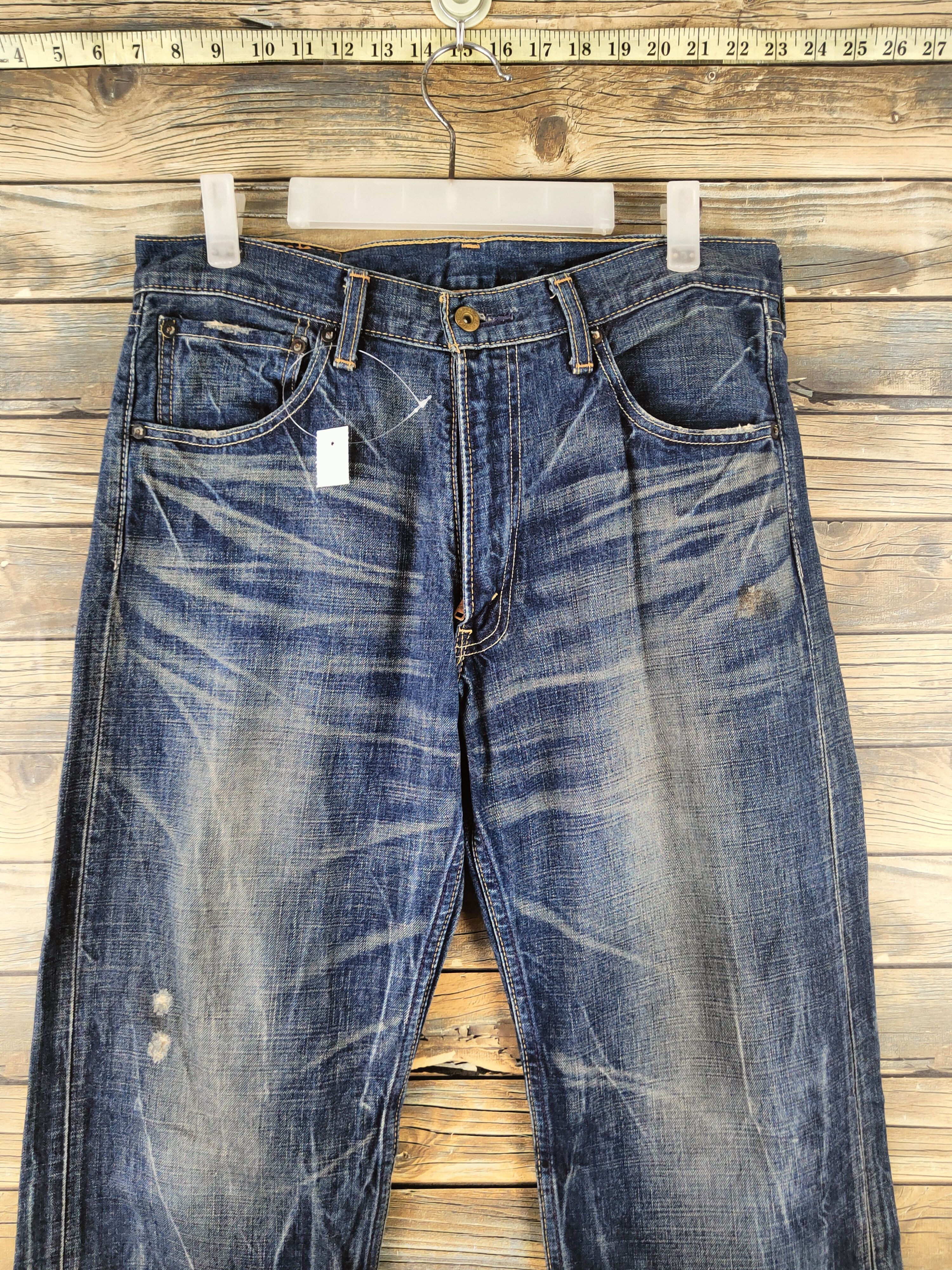 Levi's 503 Levi's Dark Blue Distressed Ripped Jeans #S2821 Size US 32 / EU 48 - 2 Thumbnail