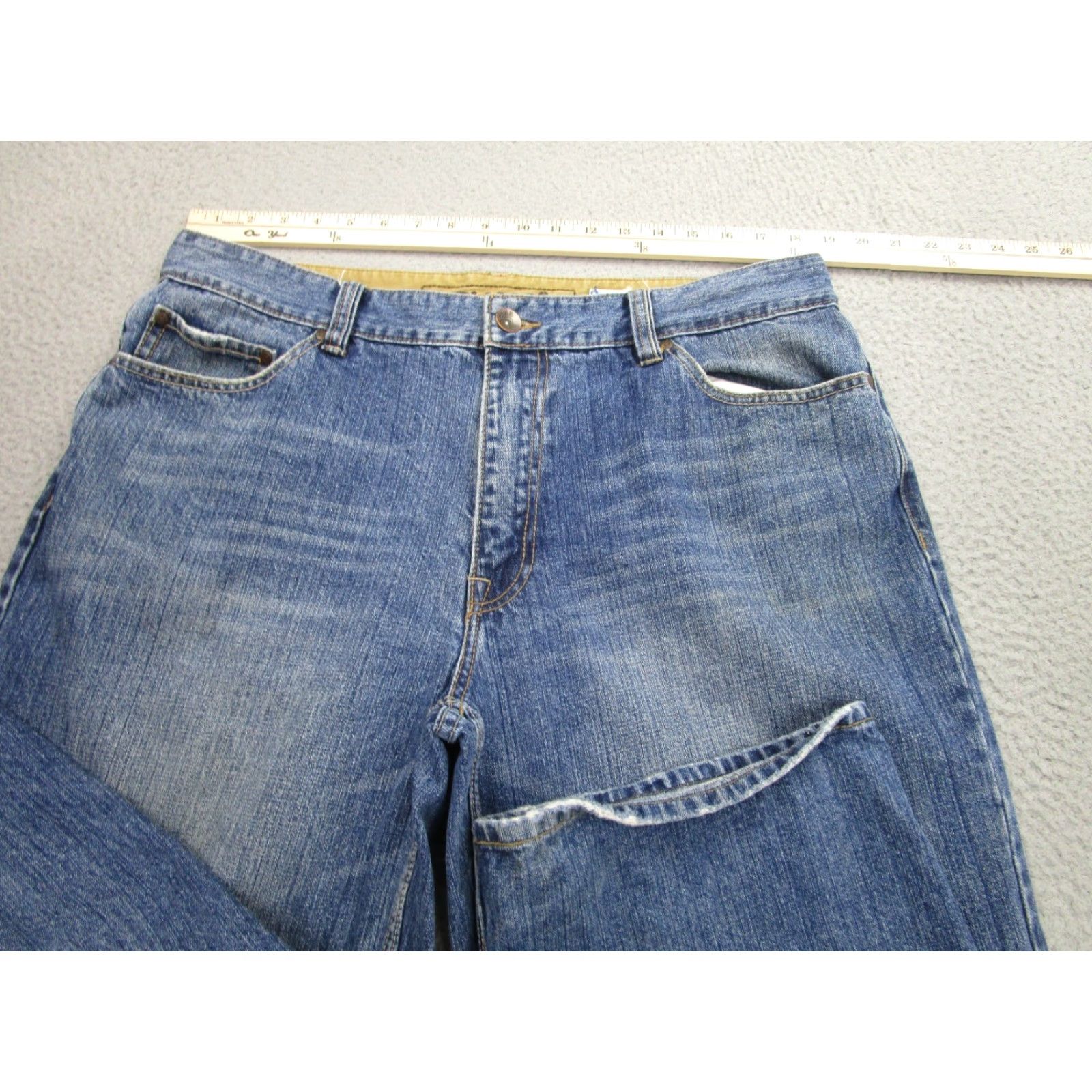 Vintage VINTAGE Plugg Jeans Mens 38x30 Blue Straight Leg Cotton Denim Punk 90s Mens Size US 38 / EU 54 - 4 Thumbnail