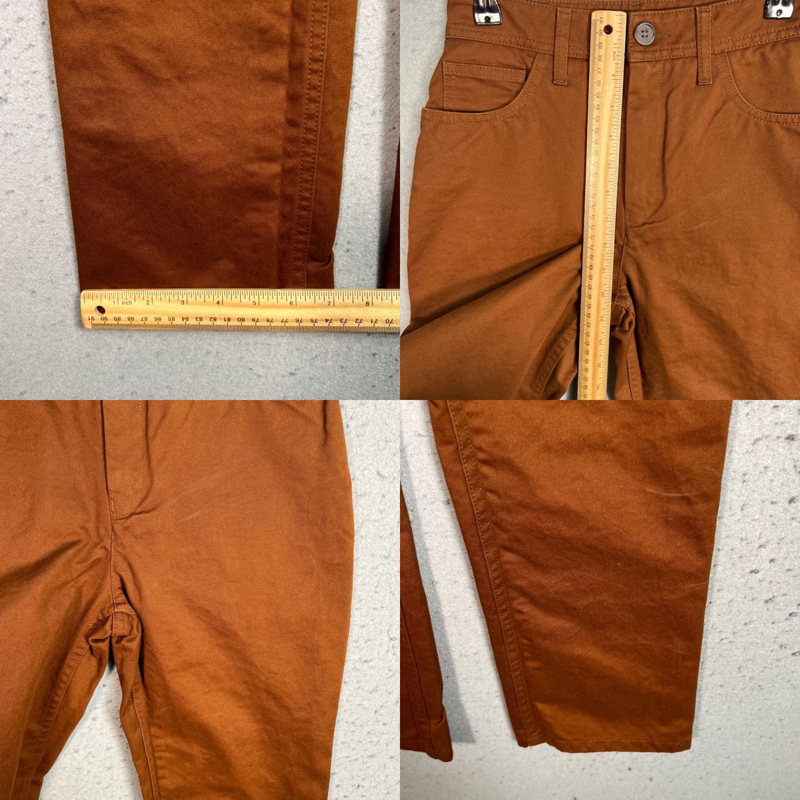 Acne Studios Acne Studios Brown High-Waisted Straight-Leg Cotton Pants Womens Size 32, 24 in Inseam, Regular, Chino, Pockets, Vintage: No Size 24" / US 00 / IT 34 - 8 Thumbnail