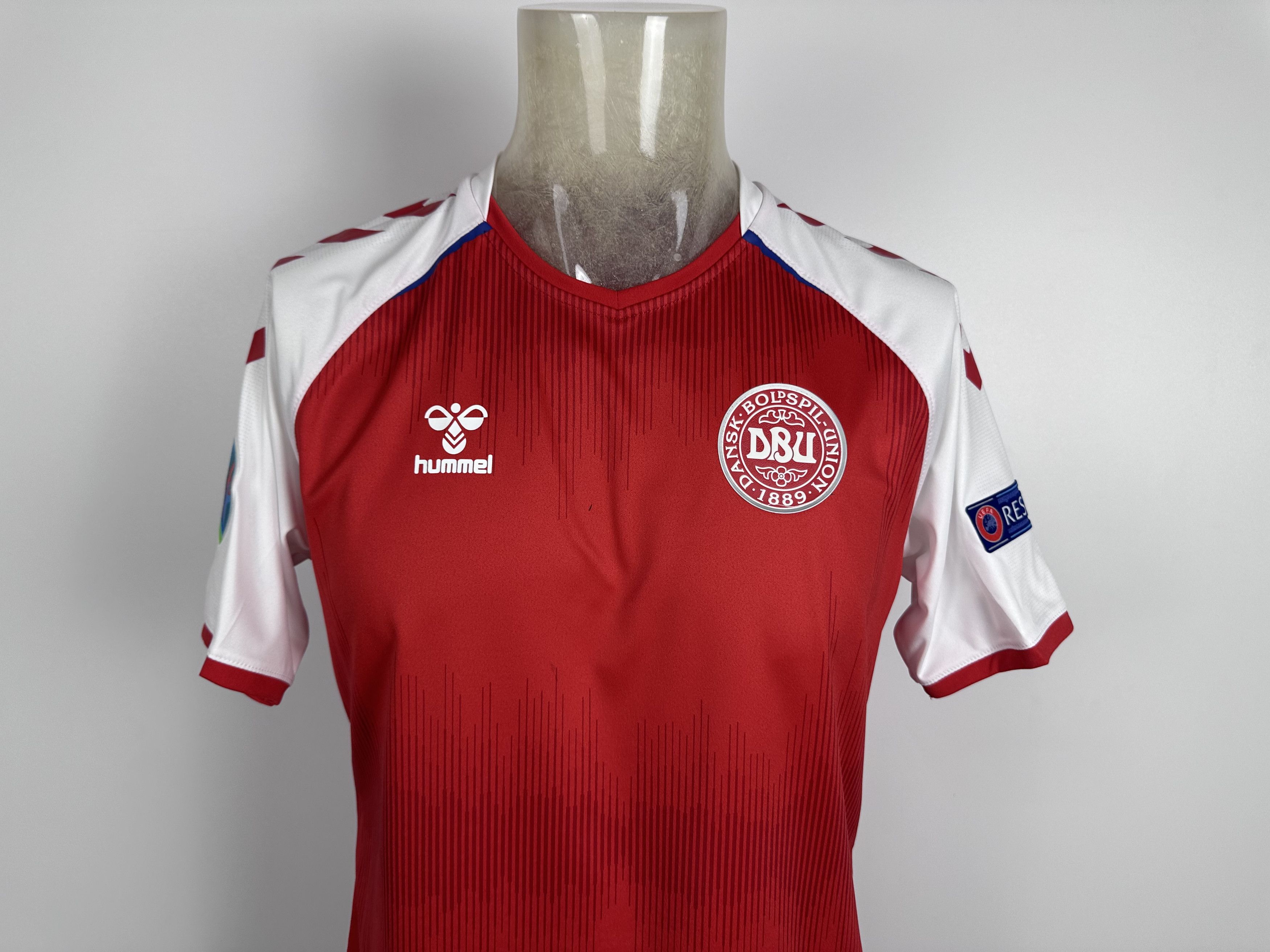 Hummel DENMARK 2021 22 HOME FOOTBALL SHIRT SOCCER JERSEY HUMMEL RED Size US L / EU 52-54 / 3 - 5 Thumbnail