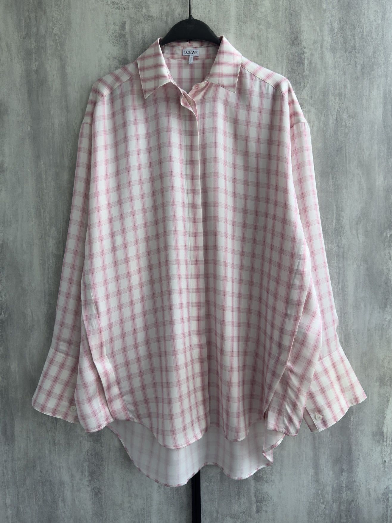 Loewe Loewe oversized embroidered checked silk shirt Size M / US 6-8 / IT 42-44 - 5 Thumbnail
