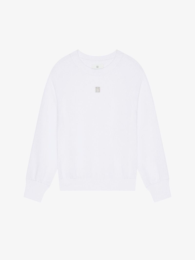Givenchy o1n1vont0326 Slim Fit Sweatshirt in White Size XS / US 0-2 / IT 36-38 - 1 Thumbnail