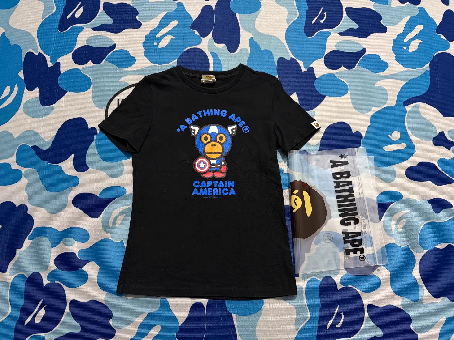 Bape Bape x Marvel Captain America Tee Size US S / EU 44-46 / 1 - 1 Thumbnail