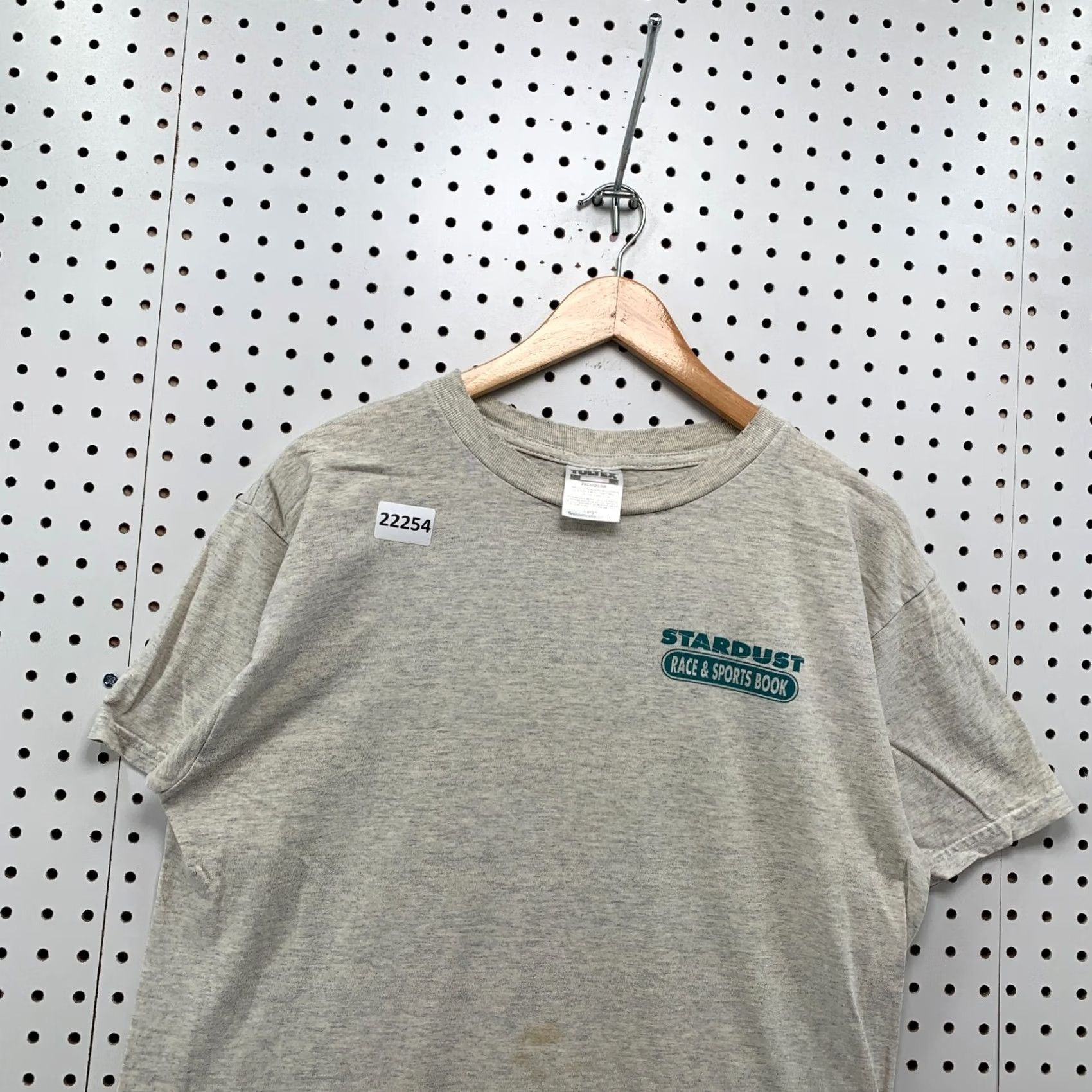 Tultex VINTAGE Stardust Sports Book Shirt Gray Catch The Fever Adult Large 21x27.5 Tultex Short Sleeve Crew Neck Cotton Blend 90s Sports Mens Size US L / EU 52-54 / 3 - 3 Thumbnail