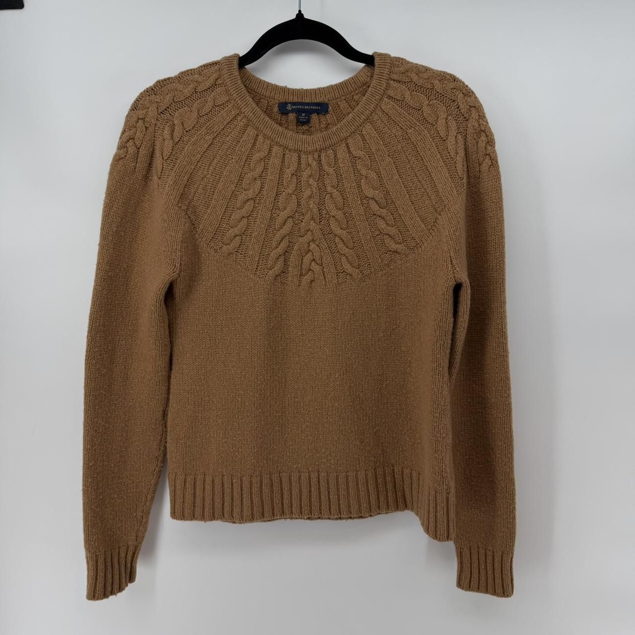 Brooks Brothers Brooks Brothers Tan Crewneck Wool Alpaca Sweater Medium Size M / US 6-8 / IT 42-44 - 1 Thumbnail