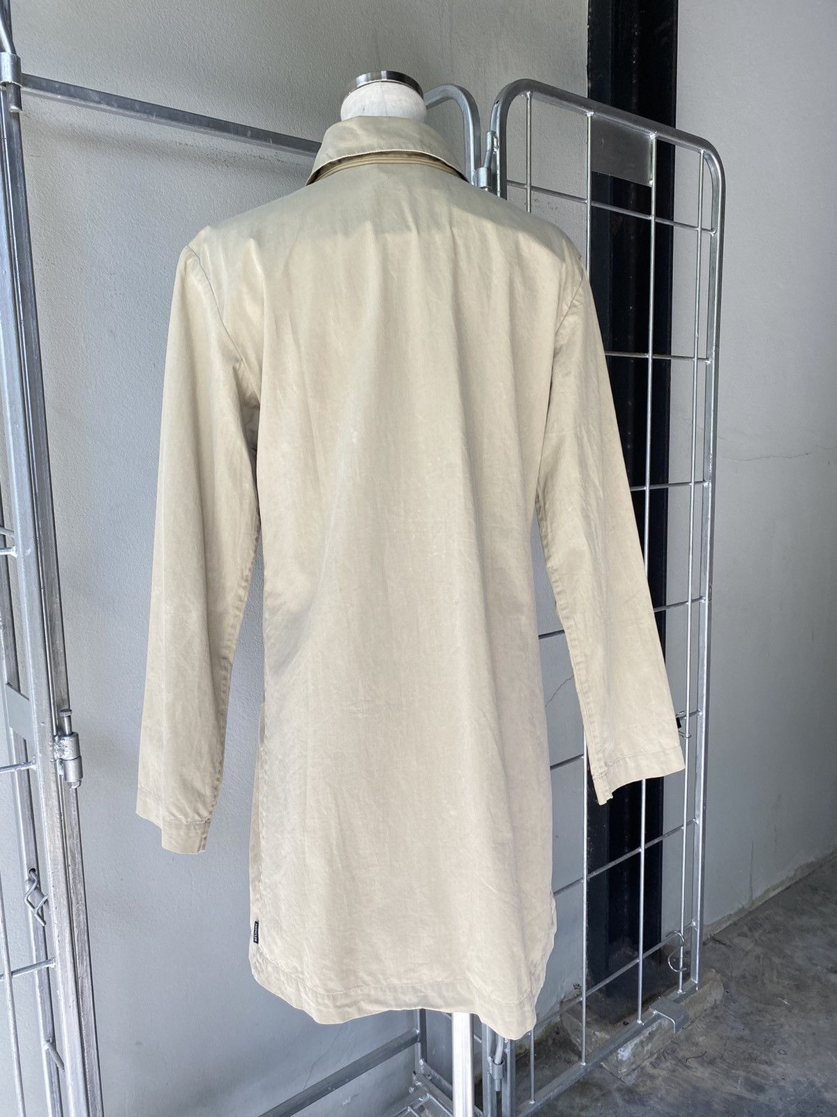 Moncler MONCLER Beige Button-Up Long Coat with Pockets Size ONE SIZE - 11 Thumbnail