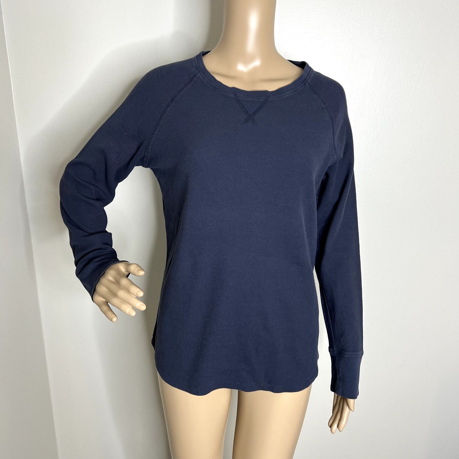 L.L. Bean LL Bean Blue Ribbed Long Sleeve Top Size M / US 6-8 / IT 42-44 - 8 Thumbnail