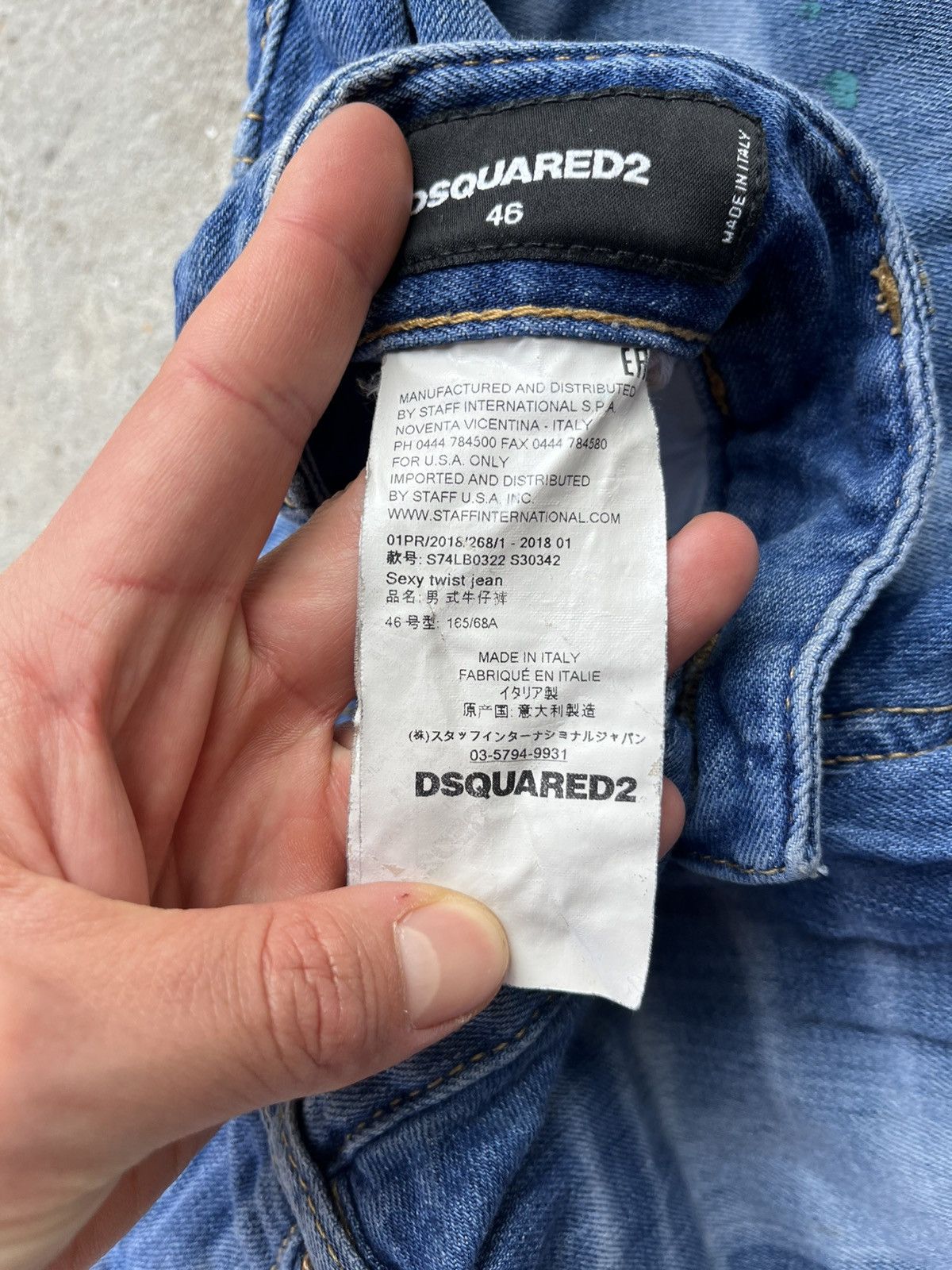 Dsquared2 SS18 Dsquared2 Painted Distressed Slim Fit Jeans Size US 29 - 4 Thumbnail