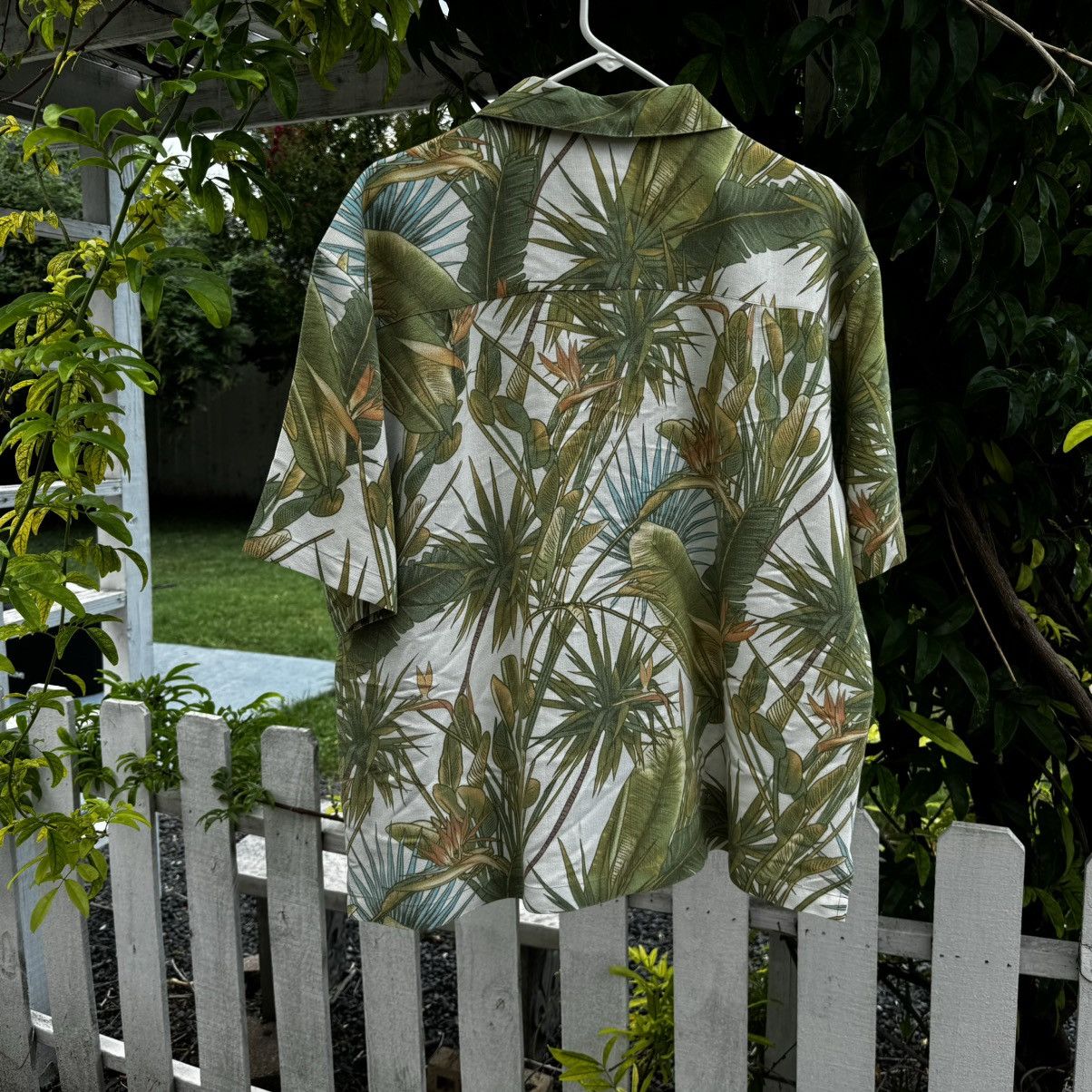 Vintage Vintage CROPPED Camp Collar Earthtones AOP Cigar Sopranos Size US XL / EU 56 / 4 - 6 Thumbnail