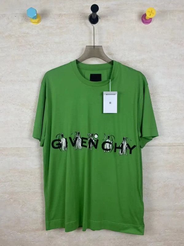 Givenchy Givenchy Green Cotton T-Shirt for Men 0089 Size US XXL / EU 58 / 5 - 1 Thumbnail