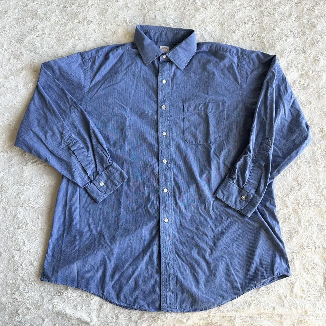 Brooks Brothers Vintage Brooks Brothers Shirt Mens 17-3 Blue Button 90s USA Size US XL / EU 56 / 4 - 2 Thumbnail