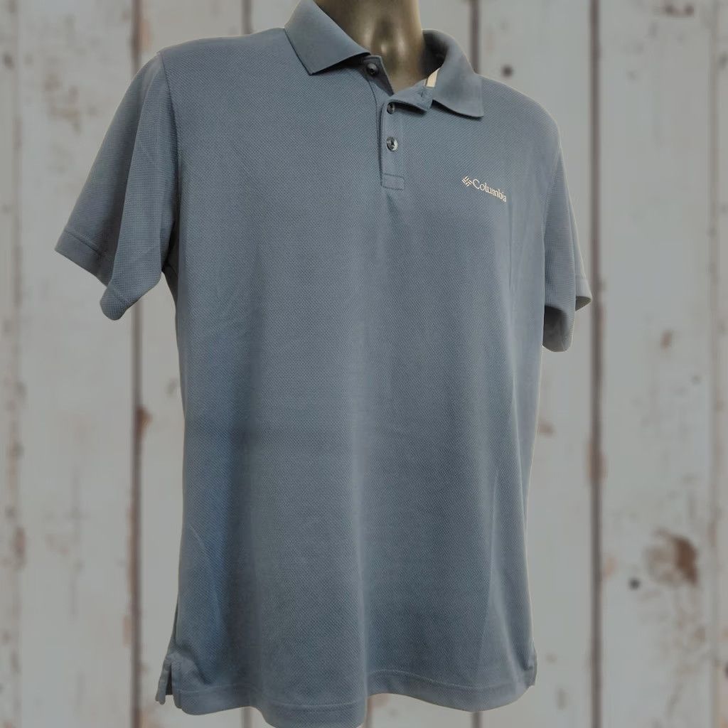 Vintage Columbia Omni-Wick Polo Shirt Men Medium Slate Blue Short Sleeve Hiking Fishing Size US M / EU 48-50 / 2 - 1 Thumbnail