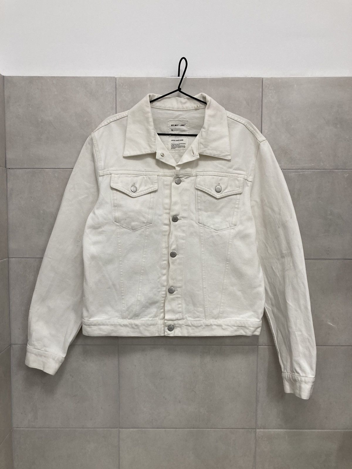 Helmut Lang 1998 Helmut Lang White Vintage Denim Jacket Grailed