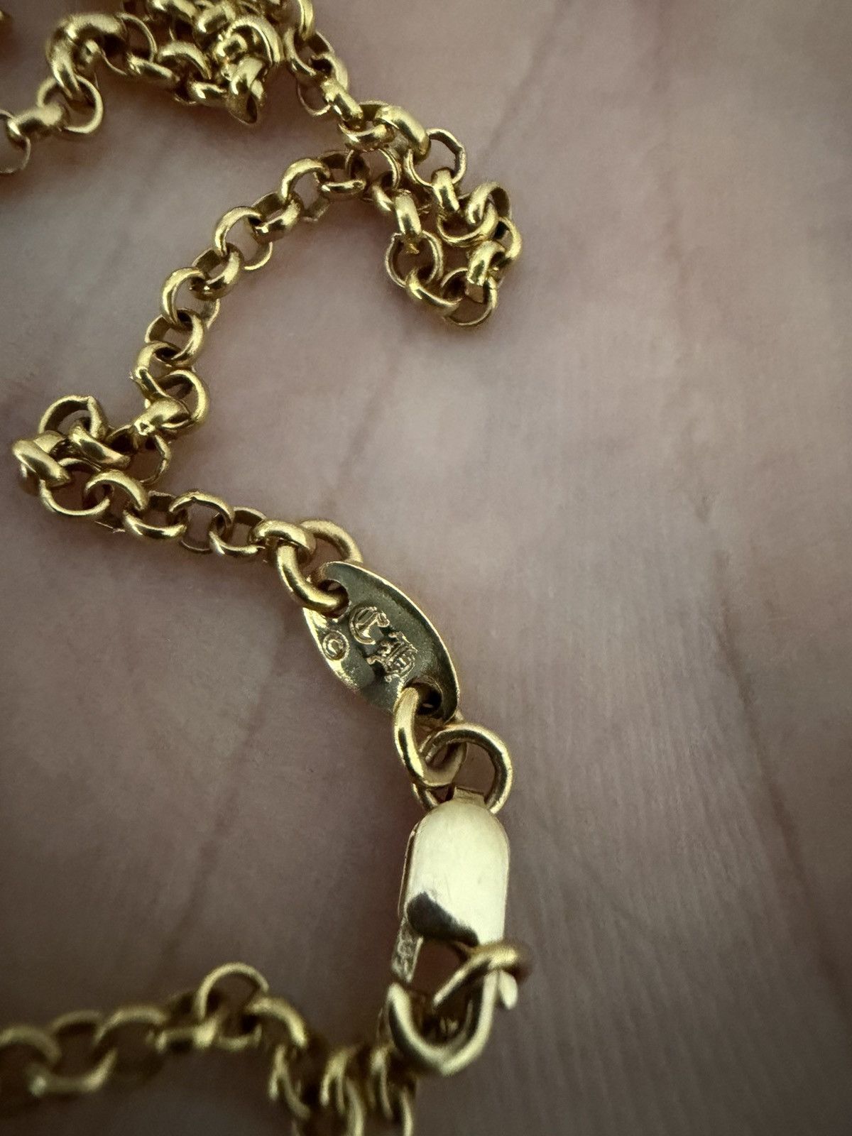 Chrome Hearts Iconic 22KT Tiny CH Cross and Roll Chain Size ONE SIZE - 6 Thumbnail