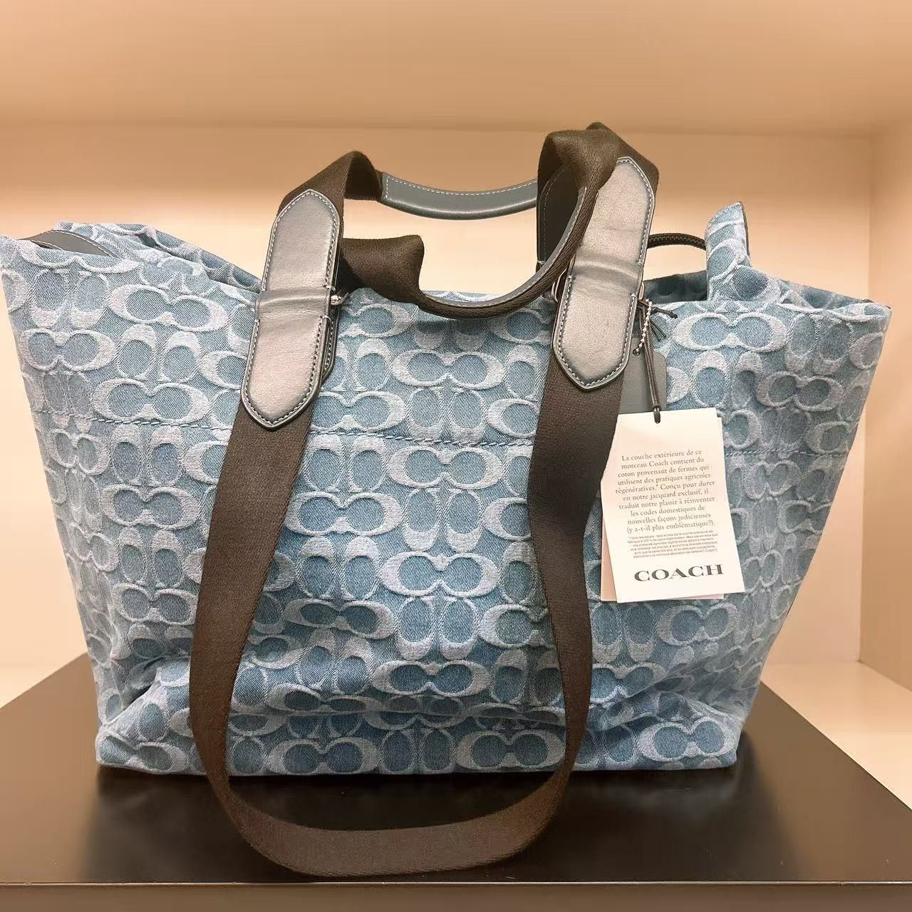 Coach Small Tour Tote Bag In Signature Denim CDF24 Size ONE SIZE - 3 Thumbnail