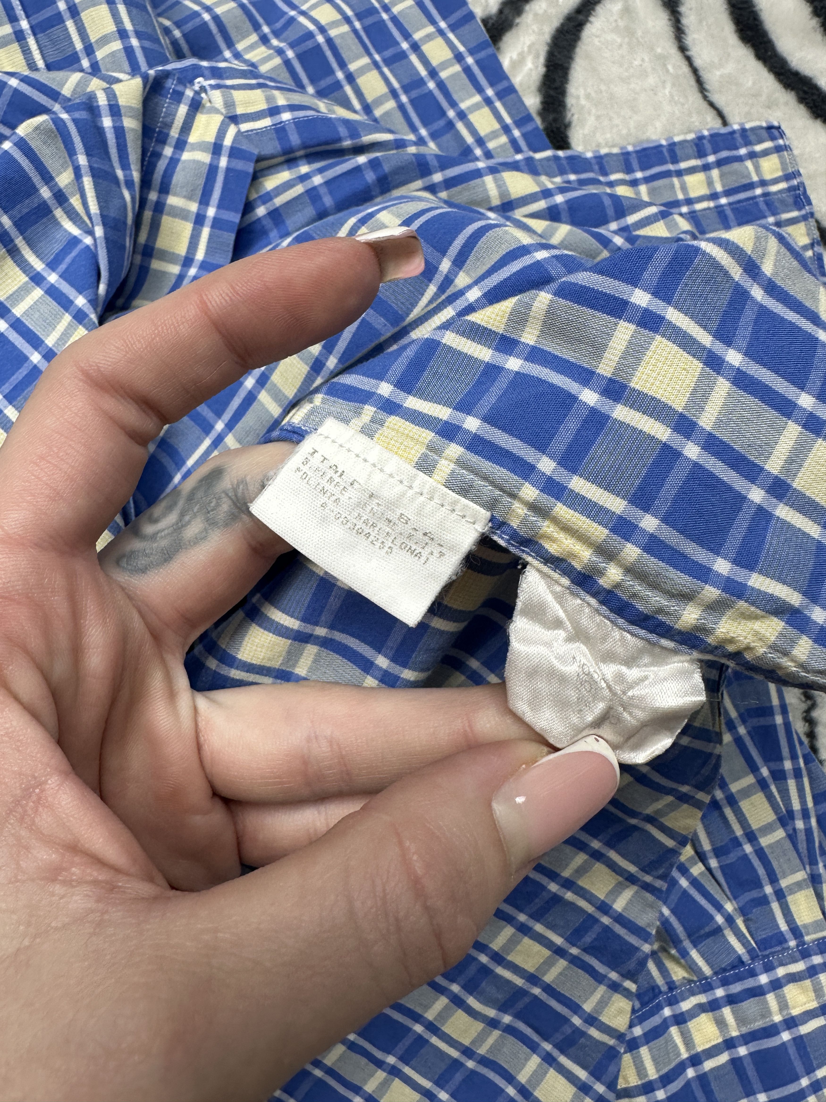 Ermenegildo Zegna Ermenegildo Zegna Vintage Mens Plaid Shirt Size US L / EU 52-54 / 3 - 5 Thumbnail