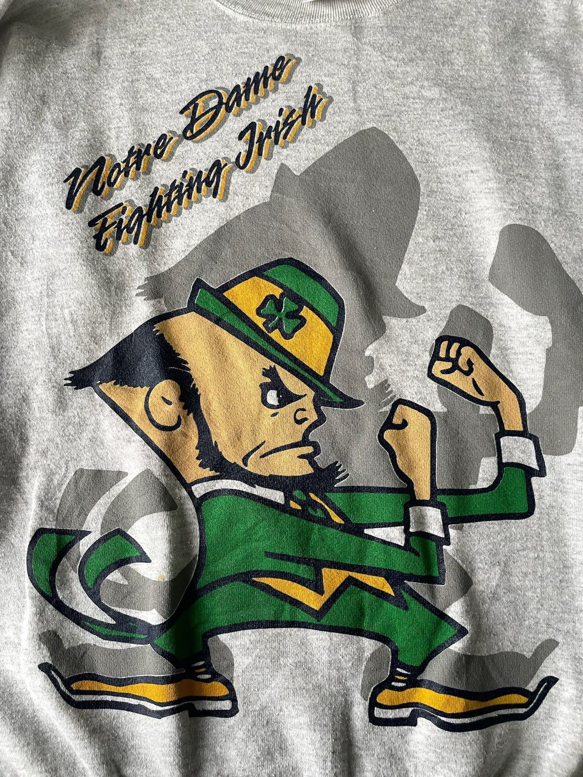 Vintage Vintage 90s University of Notre Dame Fighting Irish Crewneck Size US L / EU 52-54 / 3 - 3 Thumbnail