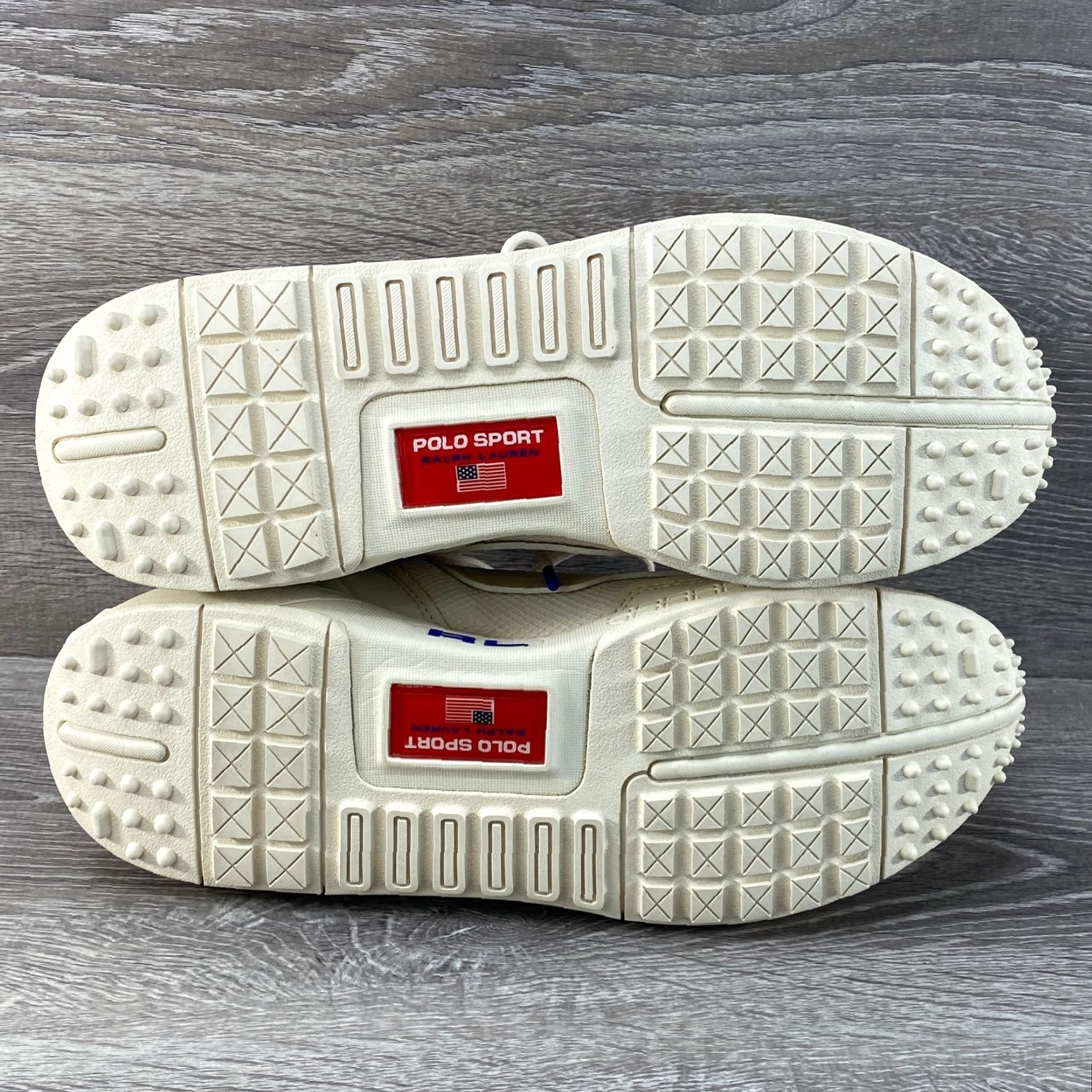 Polo Ralph Lauren Polo Ralph Lauren Sport Mens 11.5 PS200 SK HTL Beige Red Blue Shoe Sneakers NEW Size US L / EU 52-54 / 3 - 7 Thumbnail