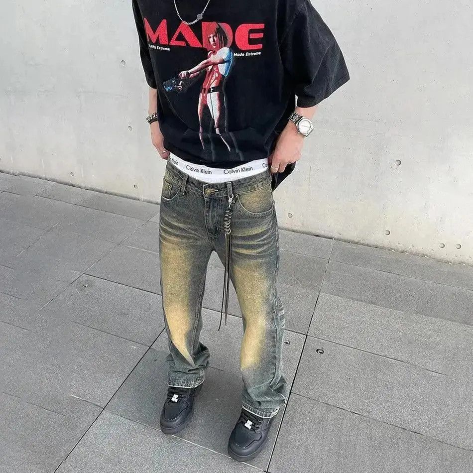 Japanese Brand Flared jeans wide legs baggy vintage designer trousers Y2k Size US 32 / EU 48 - 4 Thumbnail
