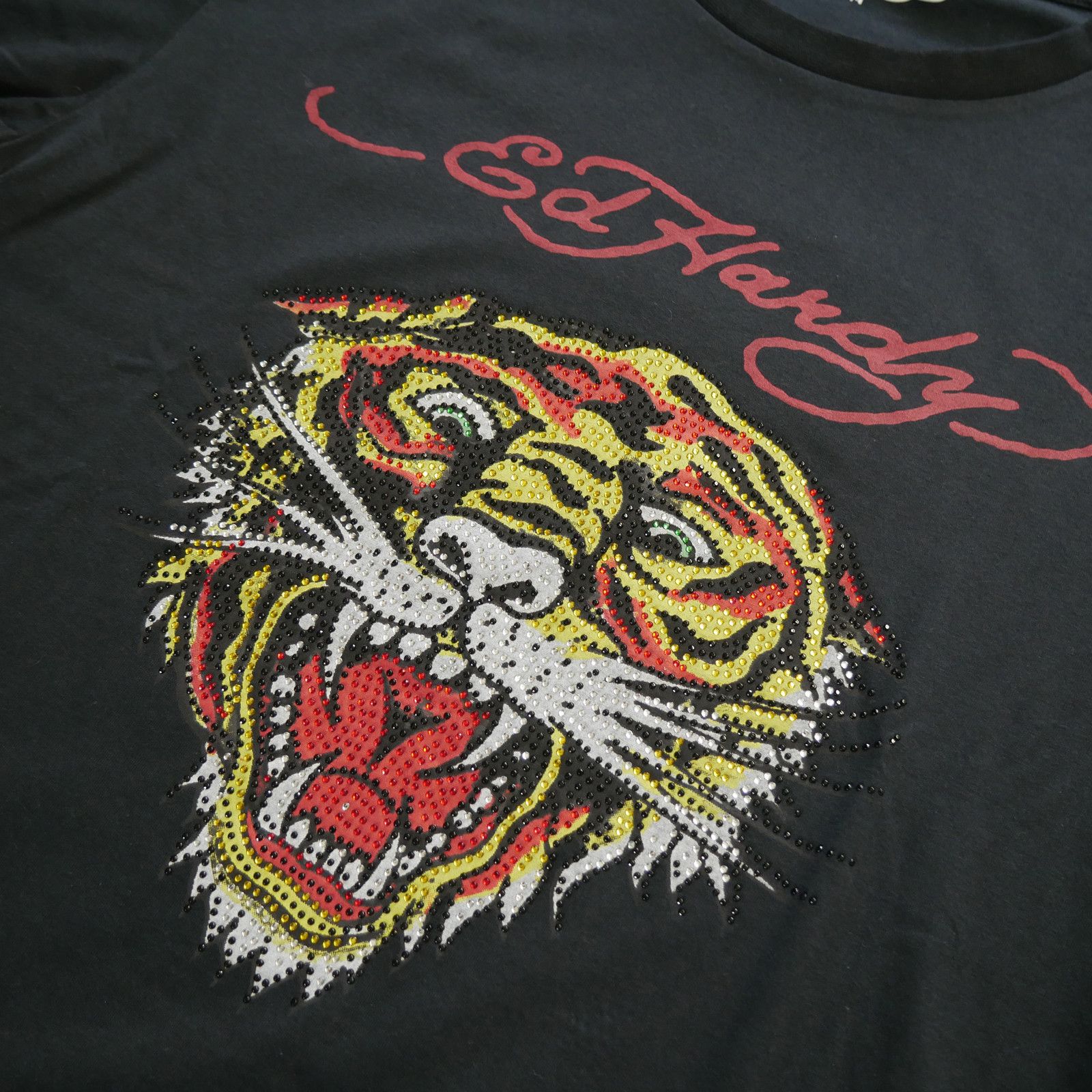 Ed Hardy Ed Hardy Tiger Rhinestone Print Tee Size US M / EU 48-50 / 2 - 1 Thumbnail
