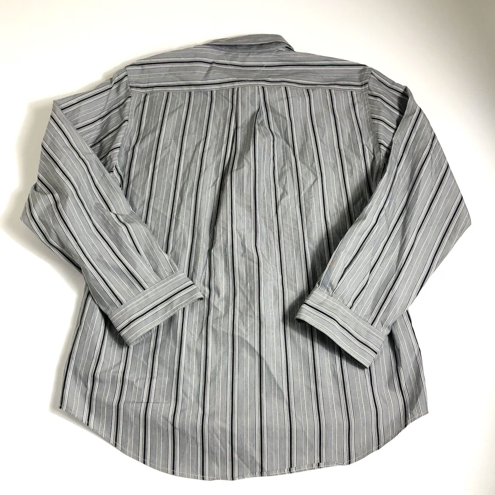 Tommy Hilfiger Tommy Hilfiger Button-Up Shirt Men's L Long Sleeve Gray 80s Two Ply Cotton Button-Down Collar Pockets Regular Family Casual Mens Size US L / EU 52-54 / 3 - 2 Thumbnail