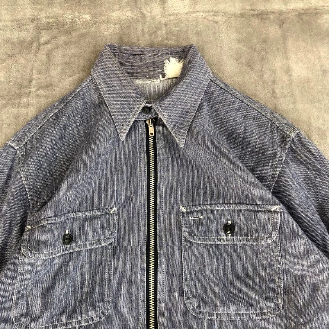 Sugar Cane Sugar Cane Chambray Pullover Work Shirt Denim Long Sleeve Mens Size: M Size US M / EU 48-50 / 2 - 7 Thumbnail
