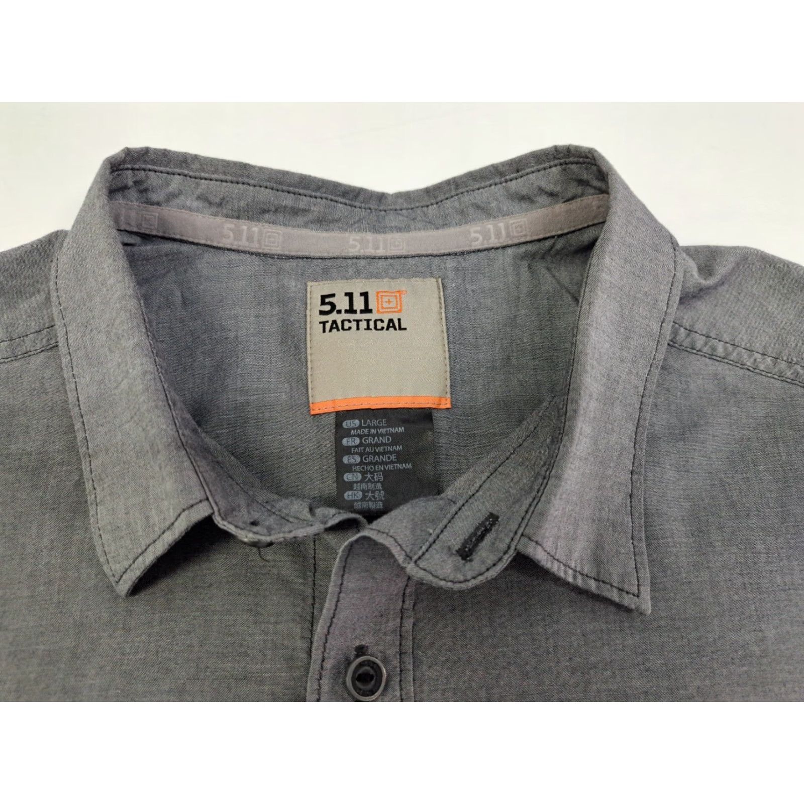 Vintage VINTAGE-no 5.11 Shirt Mens Large Gray Short Sleeve Button Up Shirt #4027 Size US L / EU 52-54 / 3 - 4 Thumbnail