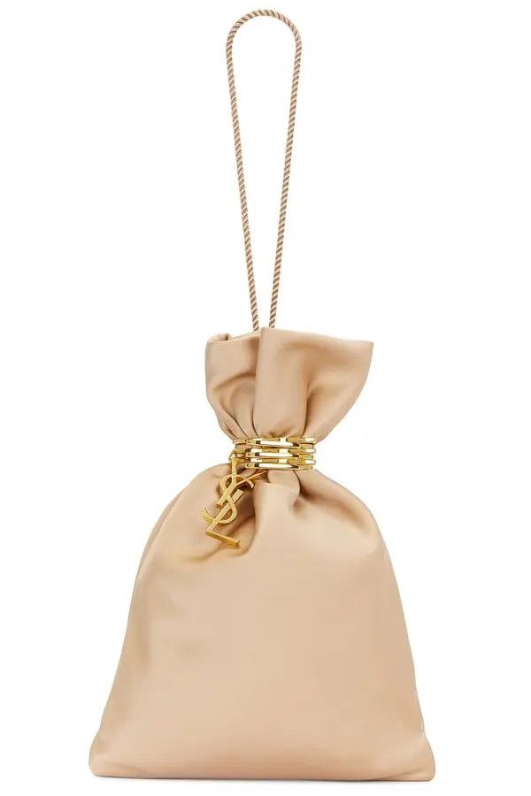 Saint Laurent Paris o1bcso1str1225 Size:OS/Evening Pouch in Beige Size ONE SIZE - 1 Thumbnail
