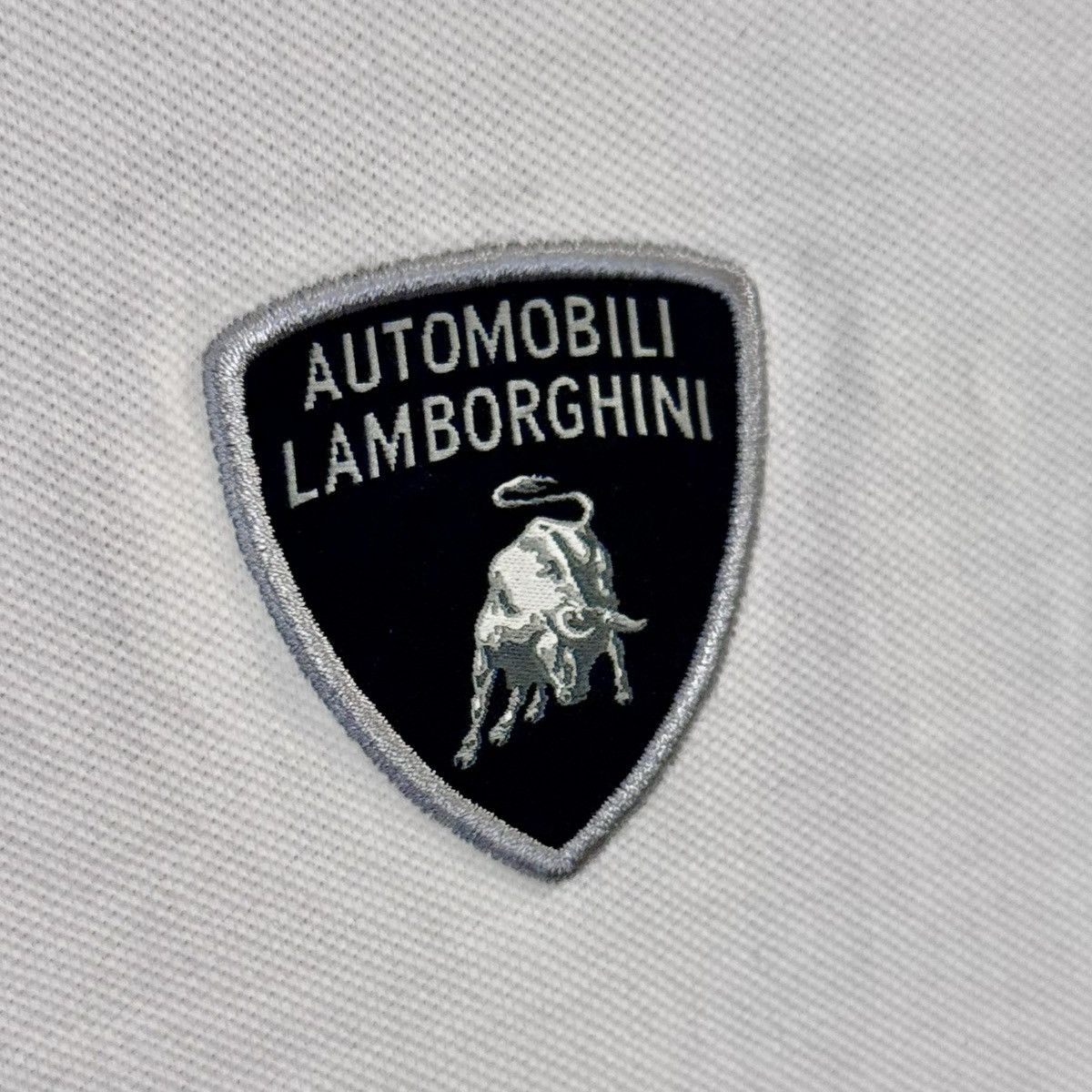 Lamborghini Women’s Automobile Lamborghini White Button Up Polo Shirt Size XL / US 12-14 / IT 48-50 - 2 Thumbnail