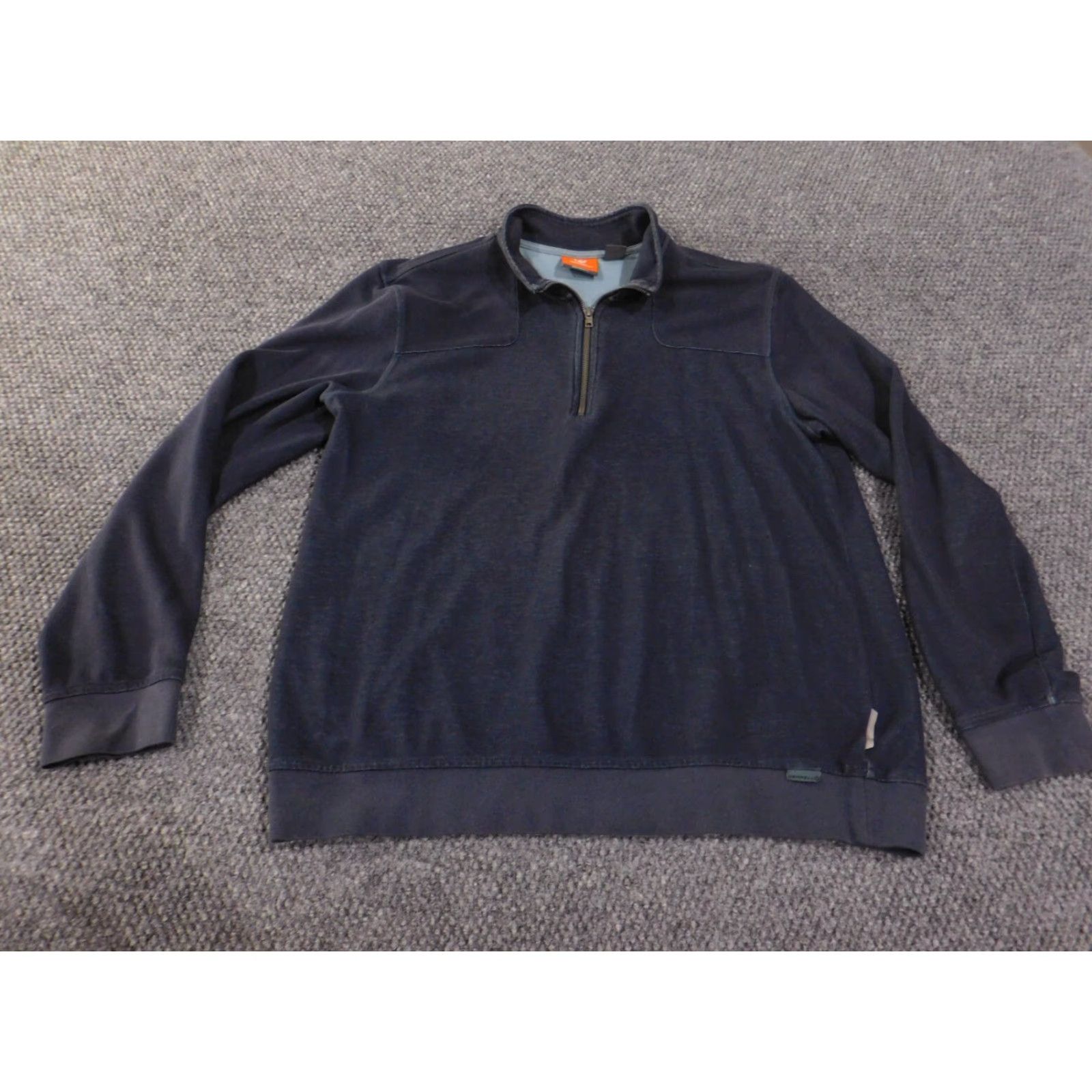 Merrell Merrell Sweater Mens Large Blue Pullover Outdoors 1/4 Zip Stretch SelectWick Classic Knit Mock Neck Pullover Logo Size US L / EU 52-54 / 3 - 2 Thumbnail