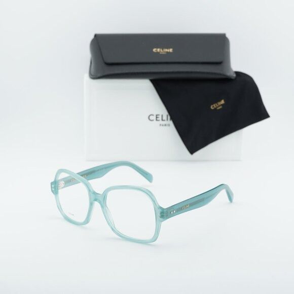 Celine Celine CL50148I 093 Eyeglasses Light Green 53mm Square Frame Size ONE SIZE - 10 Thumbnail