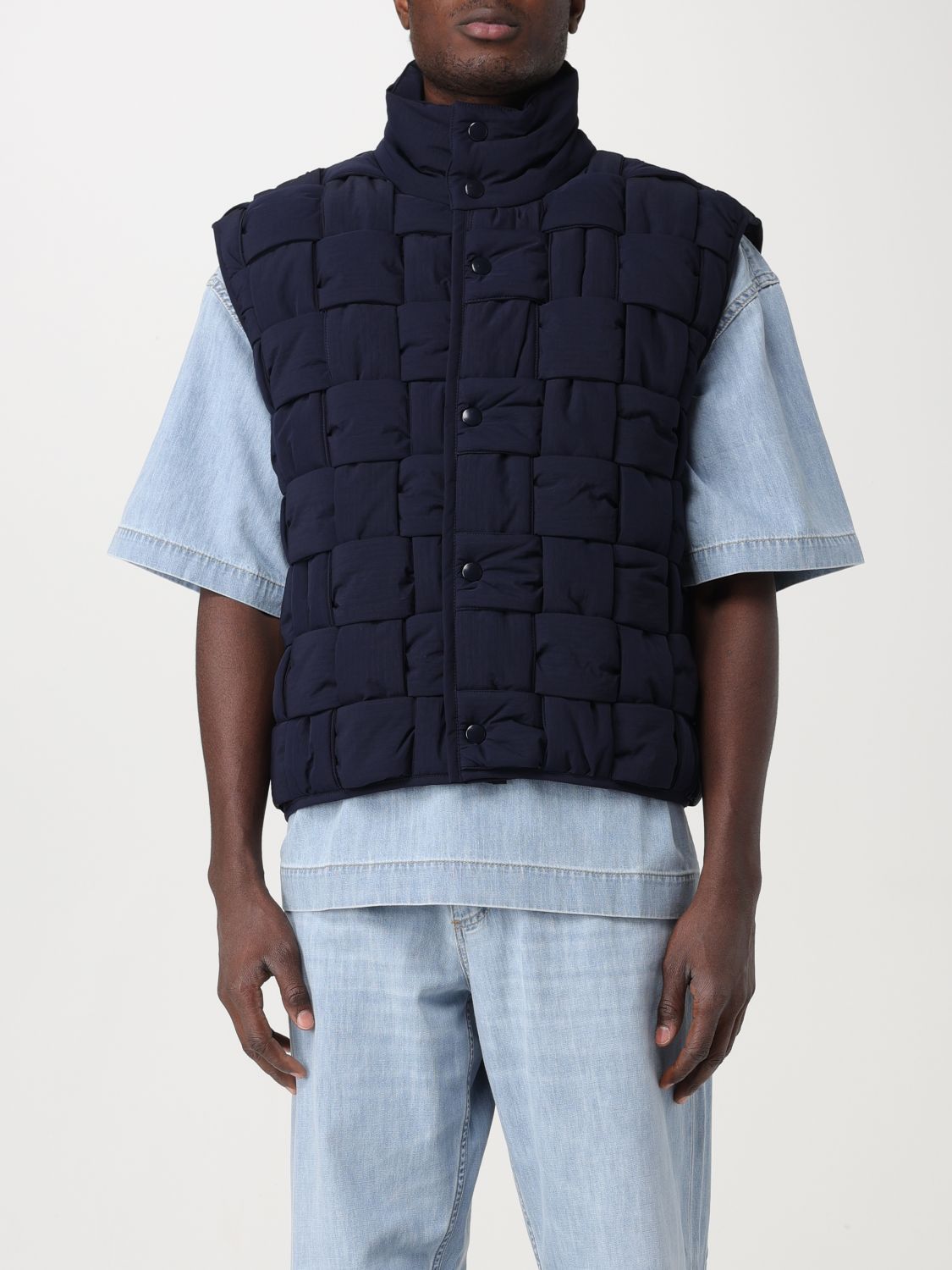 image of Bottega Veneta Suit Vest Men Blue (Size Small)