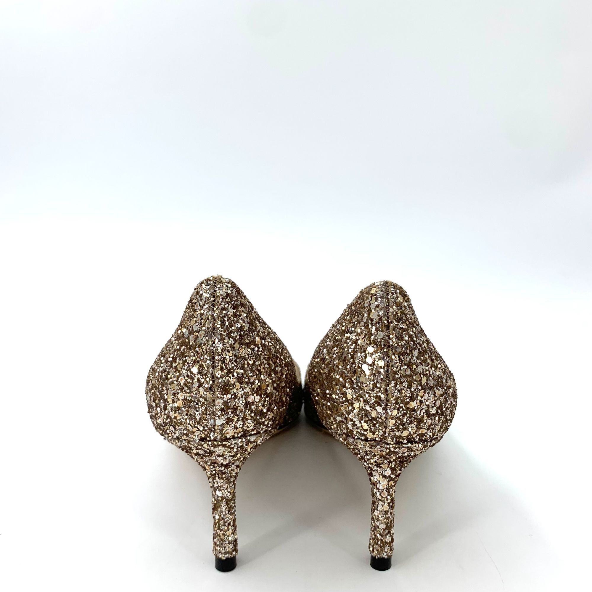 Jimmy Choo Jimmy Choo Gold Sparkling Stiletto Heels (Size 35) Size US 5 / IT 35 - 5 Thumbnail