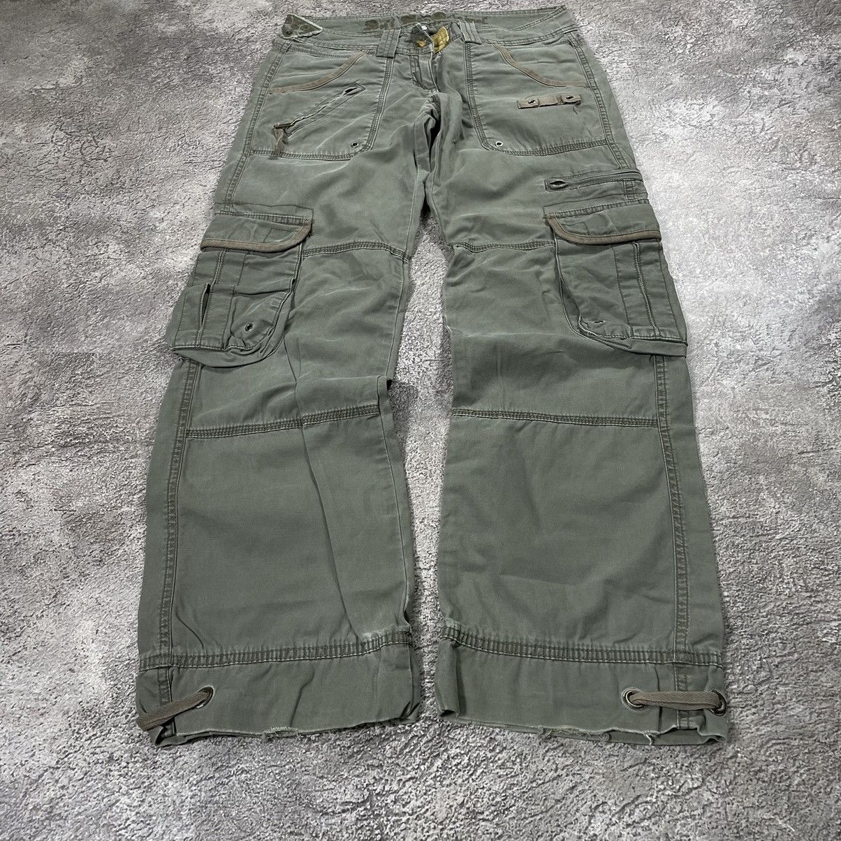 パンツ 2000's bondage flare parachute pants y2k RARE Mercy Y2K Parachute Bondage Pants Cyber Punk Rave