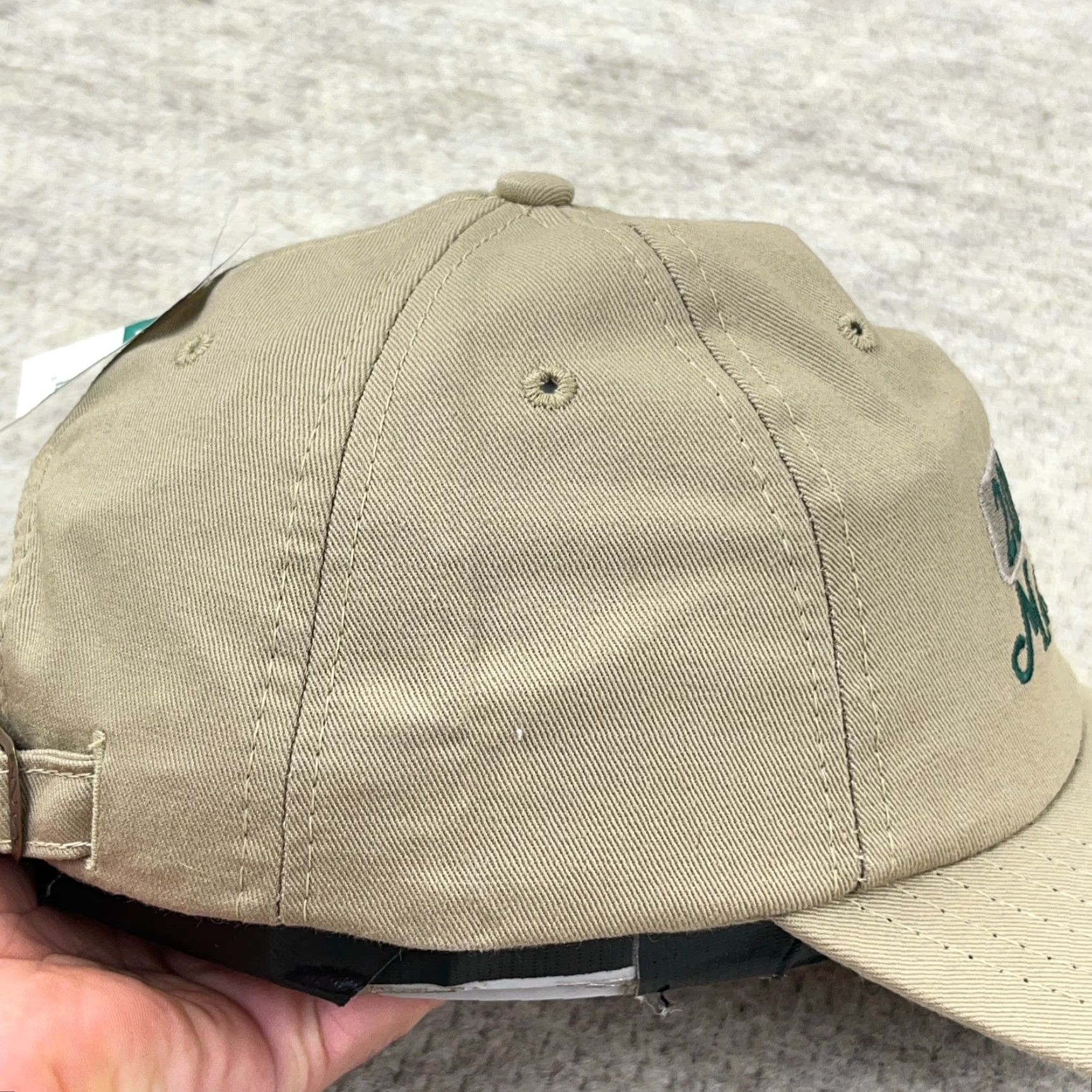 American Needle VINTAGE American Needle The Masters Hat Cap Adjustable Strap Back Augusta Nationals Y2K 2004 Tan Khaki USA Beige Twill Golf Hat Mens Size ONE SIZE - 5 Thumbnail