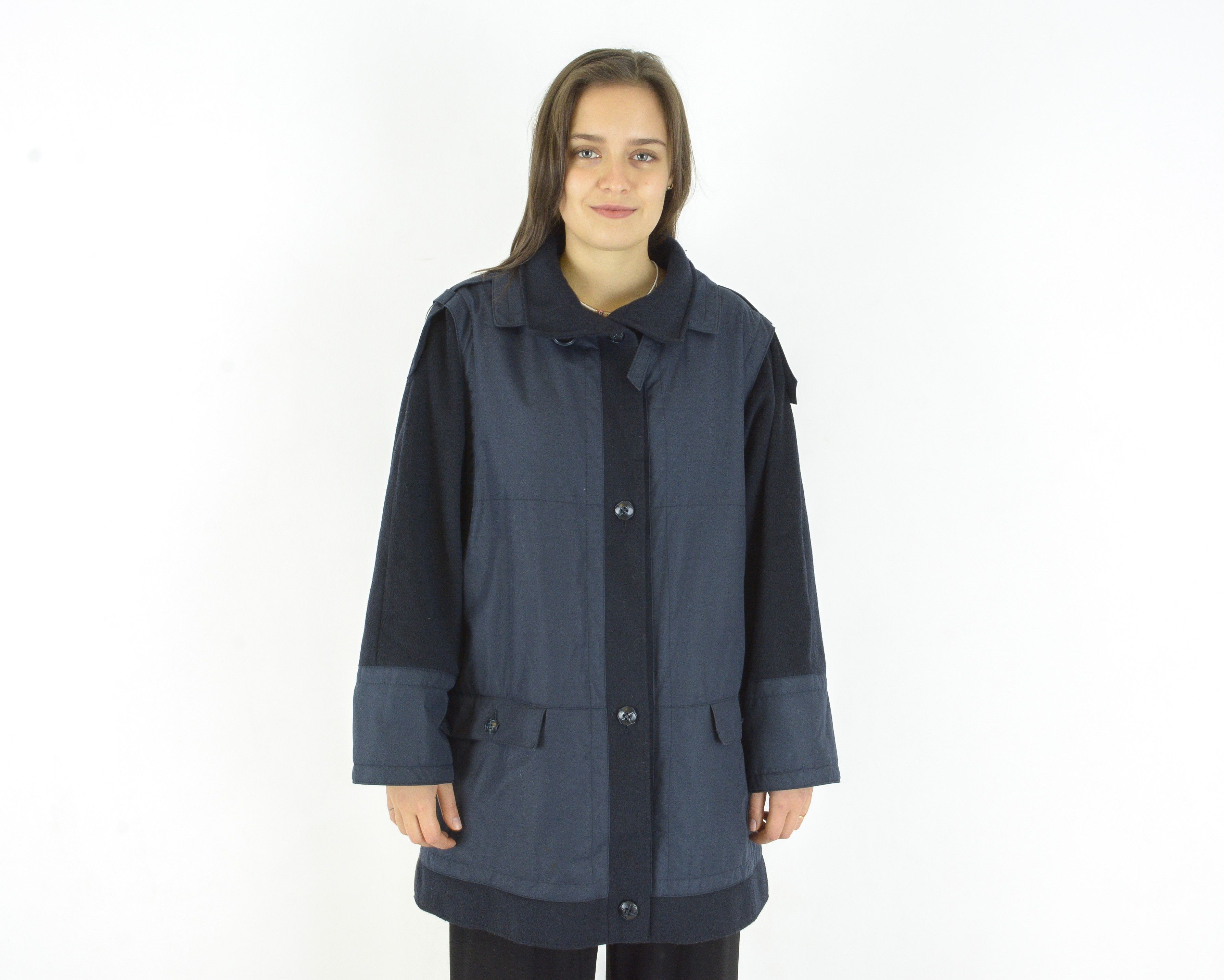 Vintage ORIGINAL LODEN L Wool Coat Winter Jacket Overcoat Padded Size L / US 10 / IT 46 - 5 Thumbnail
